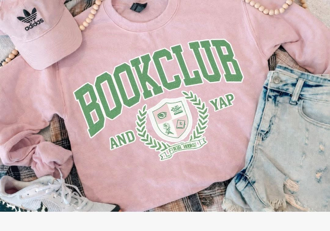 BOOKCLUB AND YAP SWEATSHIRT (PINK)