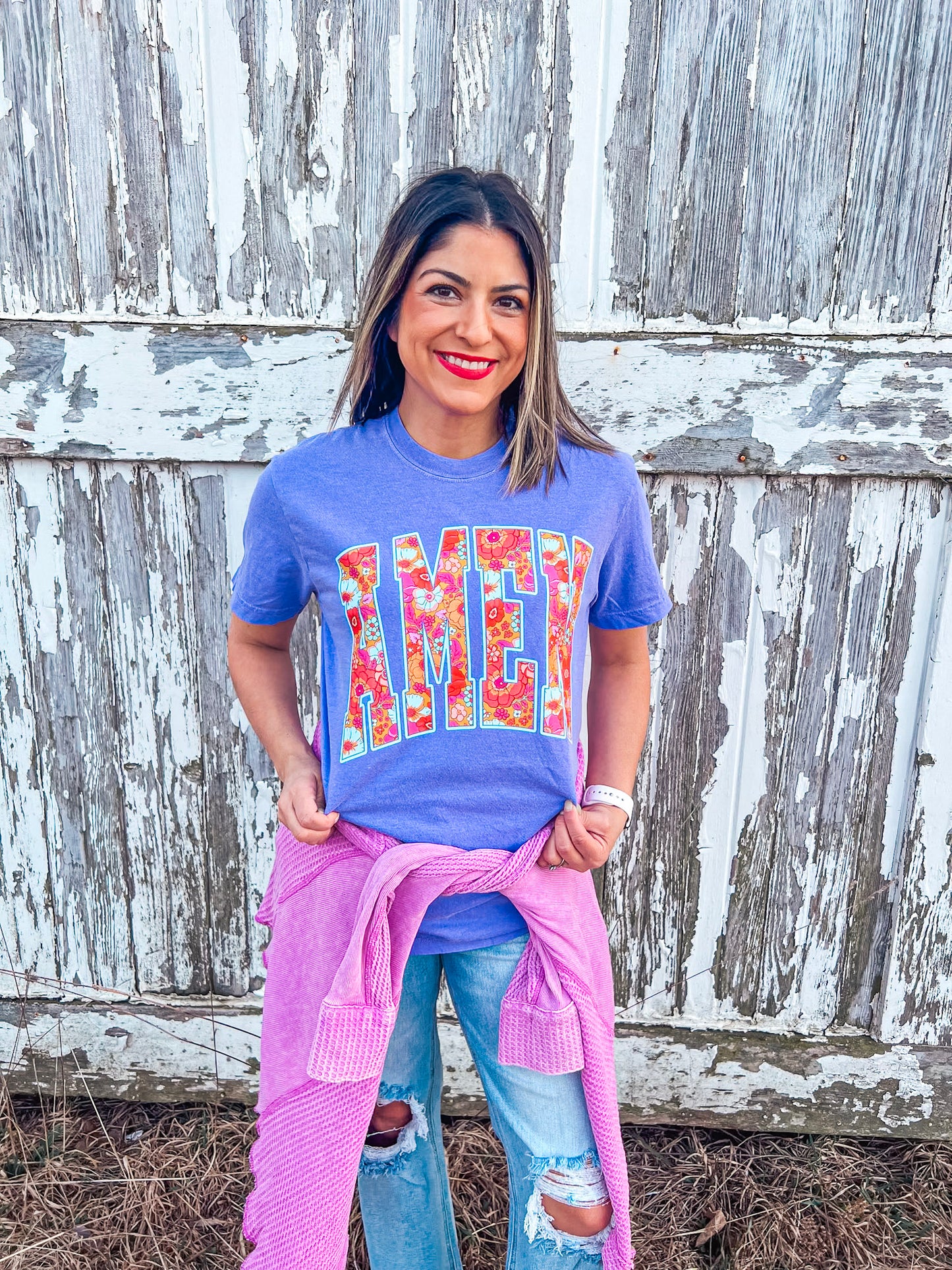 FLORAL AMEN TEE