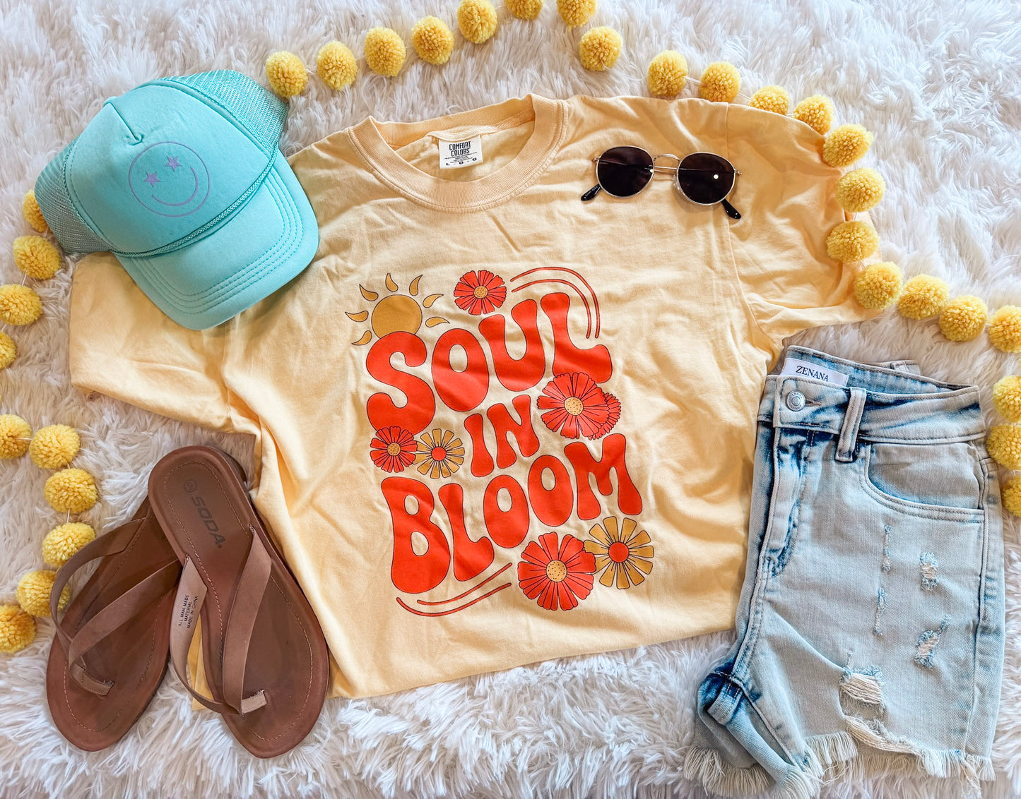 SOUL IN BLOOM TEE (BUTTER)