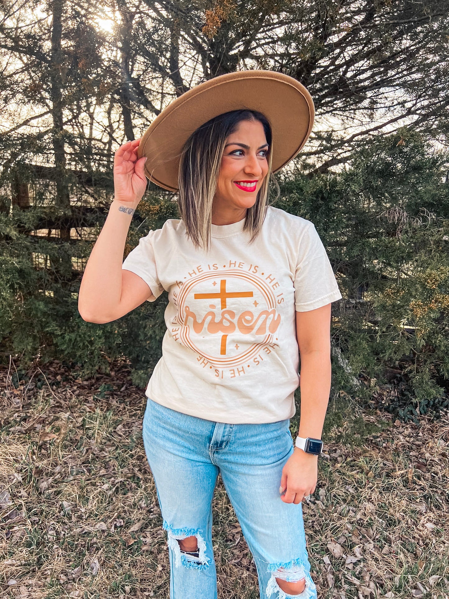 HE IS RISEN CREAM TEE