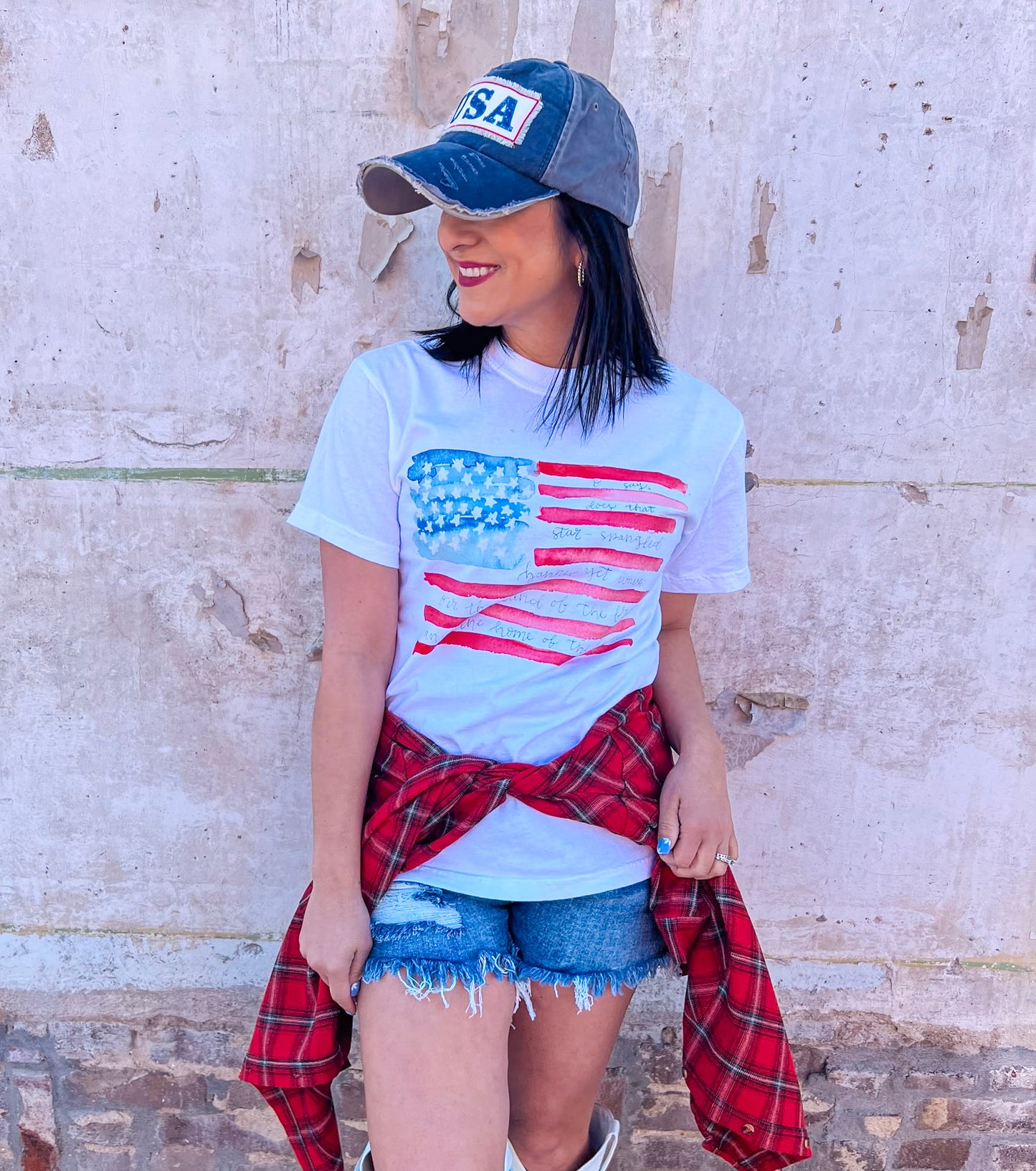 WATERCOLOR FLAG TEE