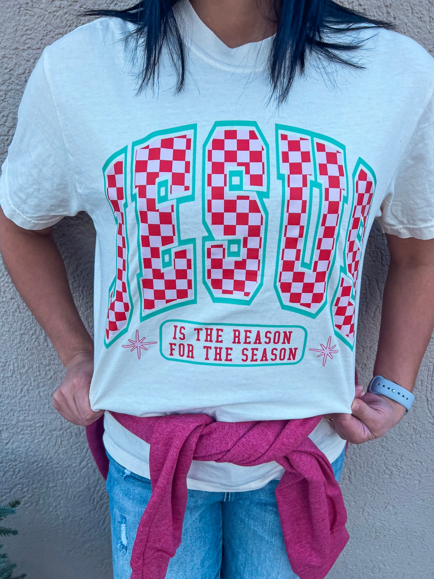 JESUS IS THE REASON FOR THE SEASON TEE (IVORY CC)
