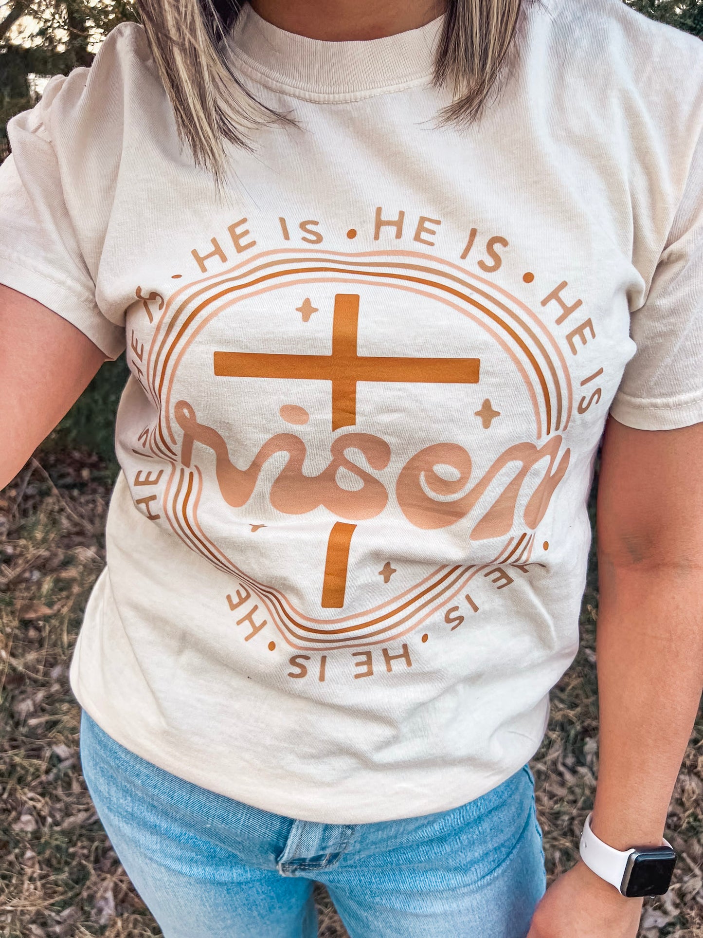 HE IS RISEN CREAM TEE