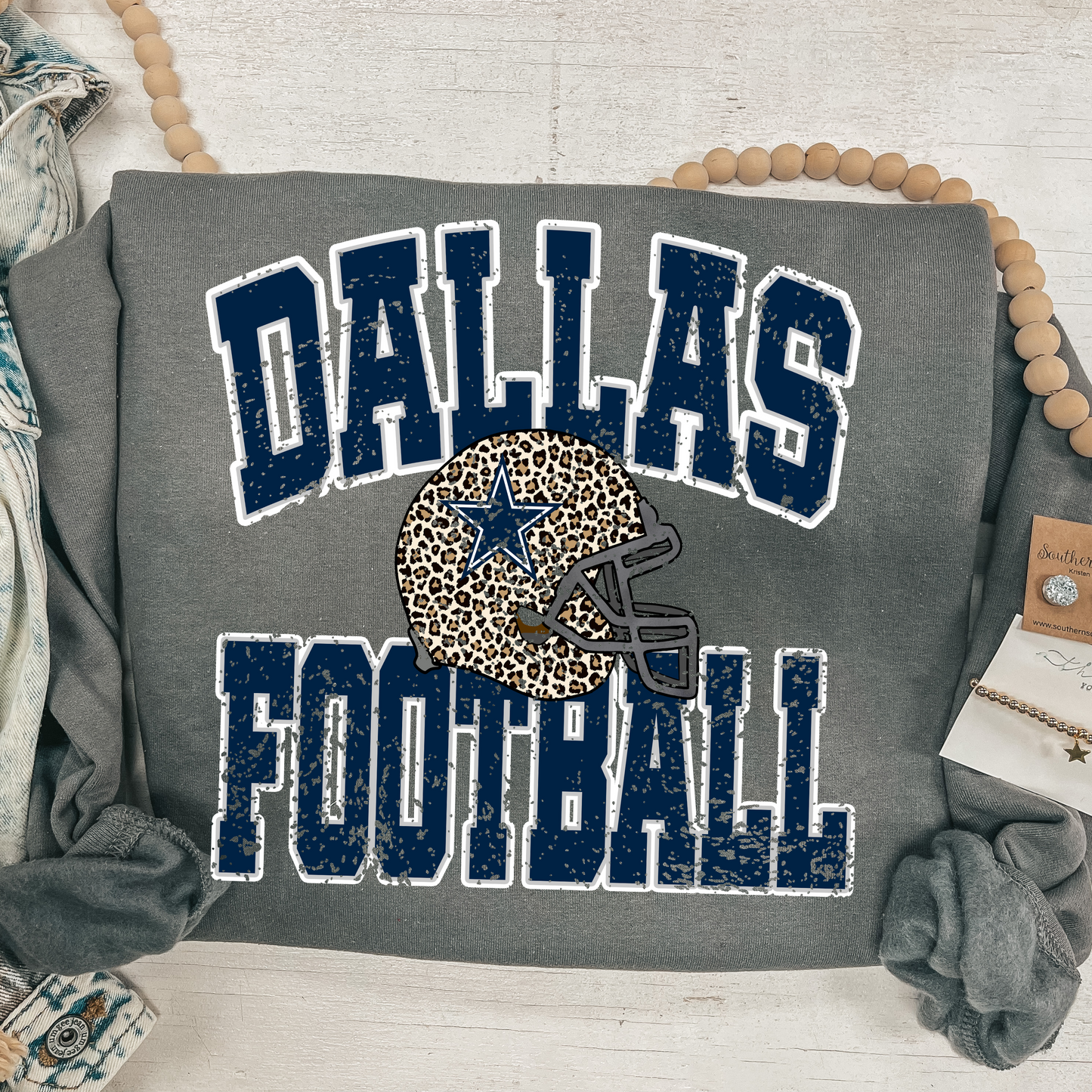 COWBOYS FOOTBALL VARISTY BLOCK SWEATSHIRT