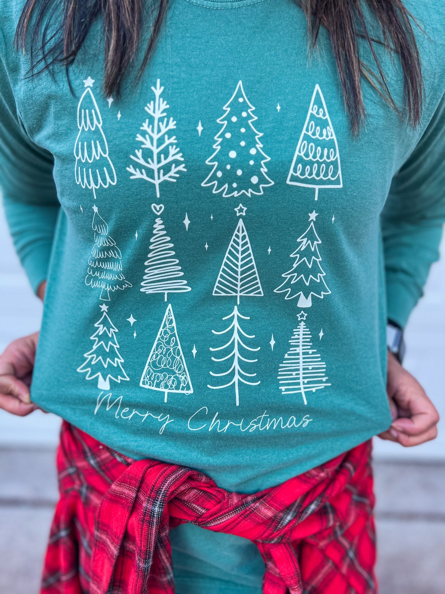 MERRY CHRISTMAS LONG SLEEVE (LIGHT GREEN)