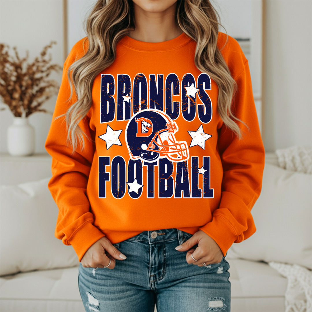 BRONCOS FOOTBALL NEW STARS SWEATSHIRT (ORANGE)