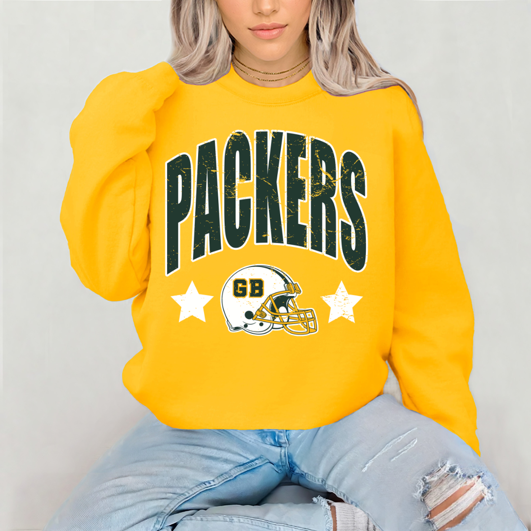 PACKERS STARS SWEATSHIRT (GOLD)
