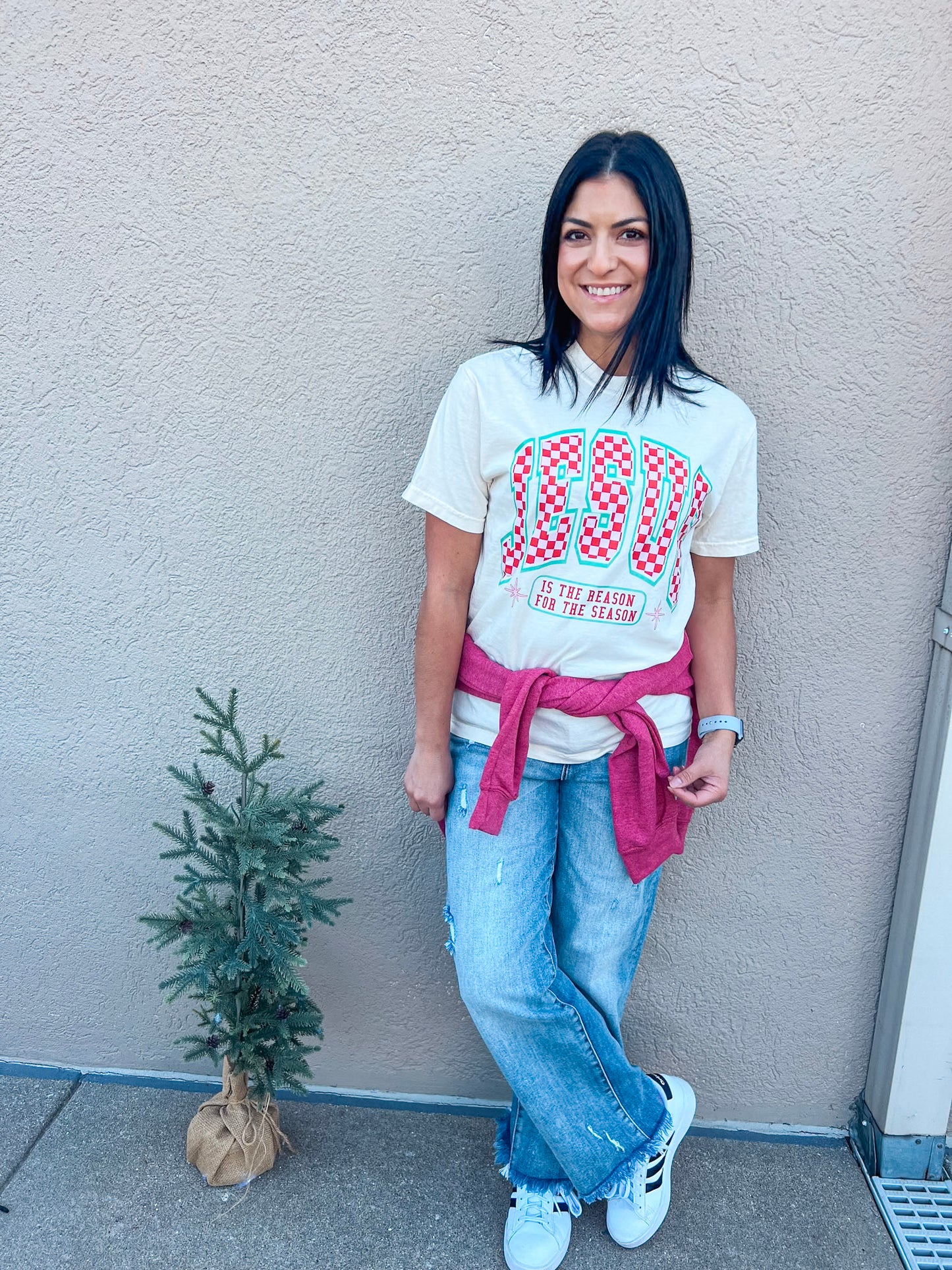 JESUS IS THE REASON FOR THE SEASON TEE (IVORY CC)
