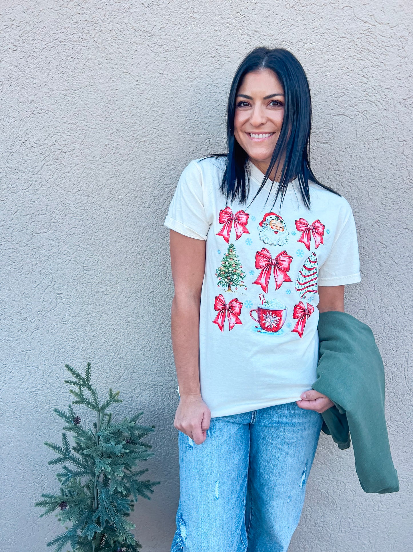 CHRISTMAS BOWS TEE (IVORY CC)
