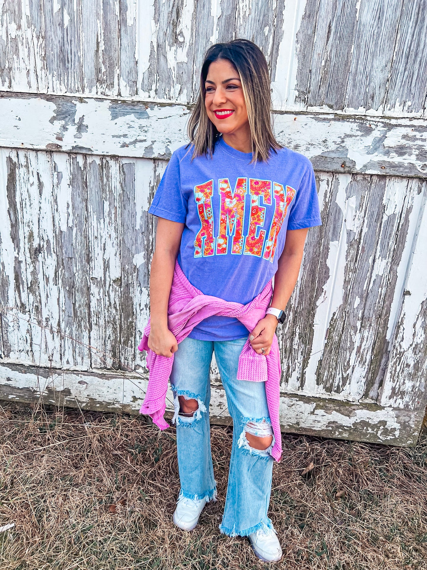 FLORAL AMEN TEE
