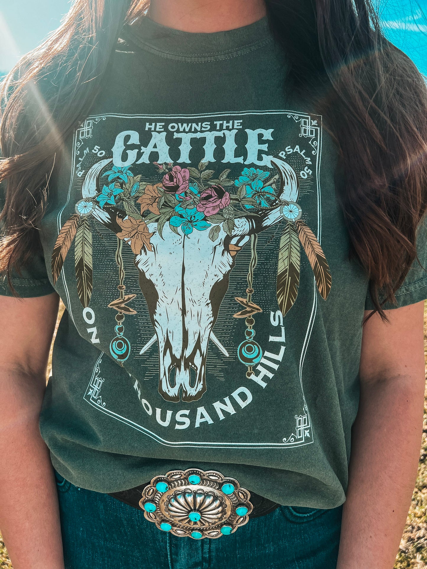 HE OWNS CATTLE ON A THOUSAND HILLS TEE
