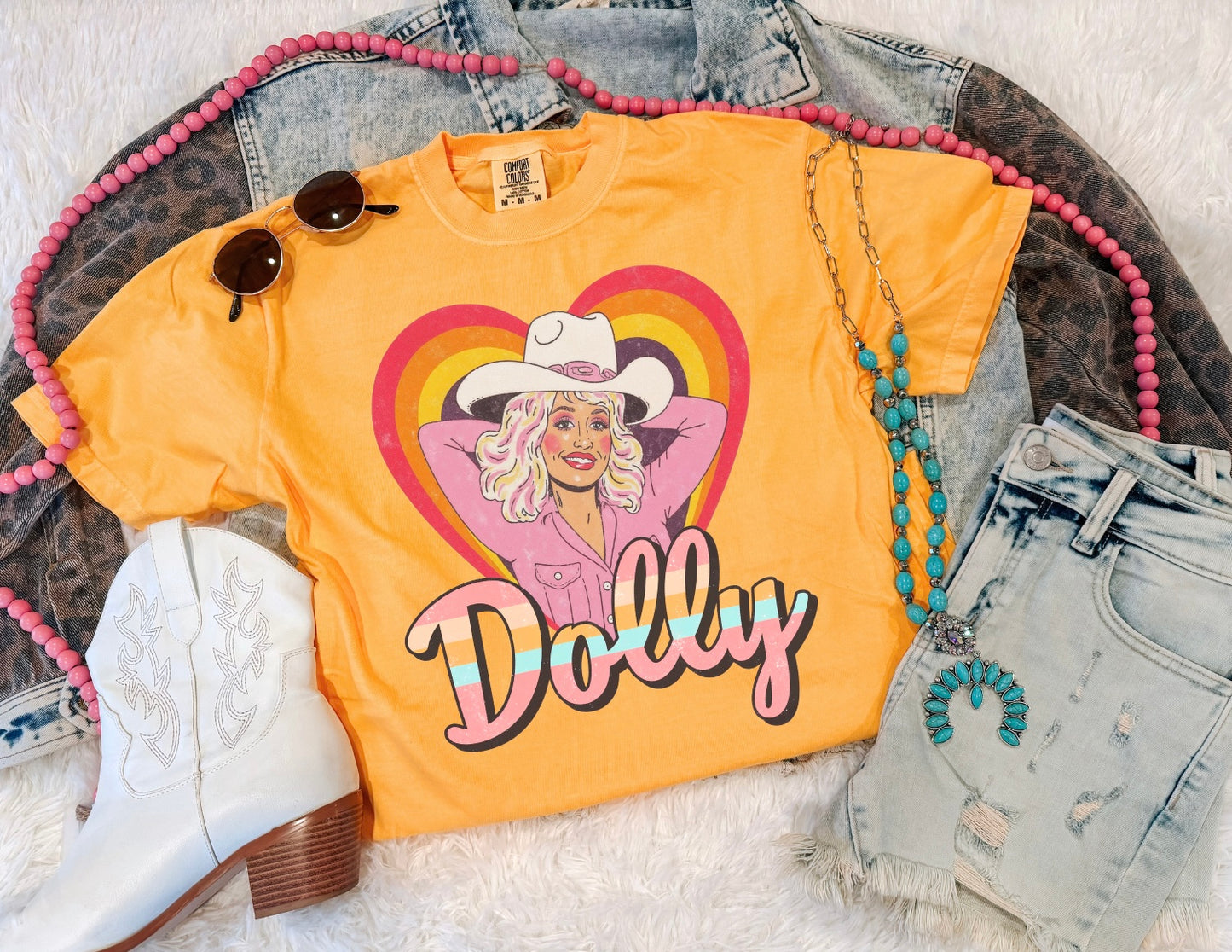 DOLLY HEART TEE (GOLD)