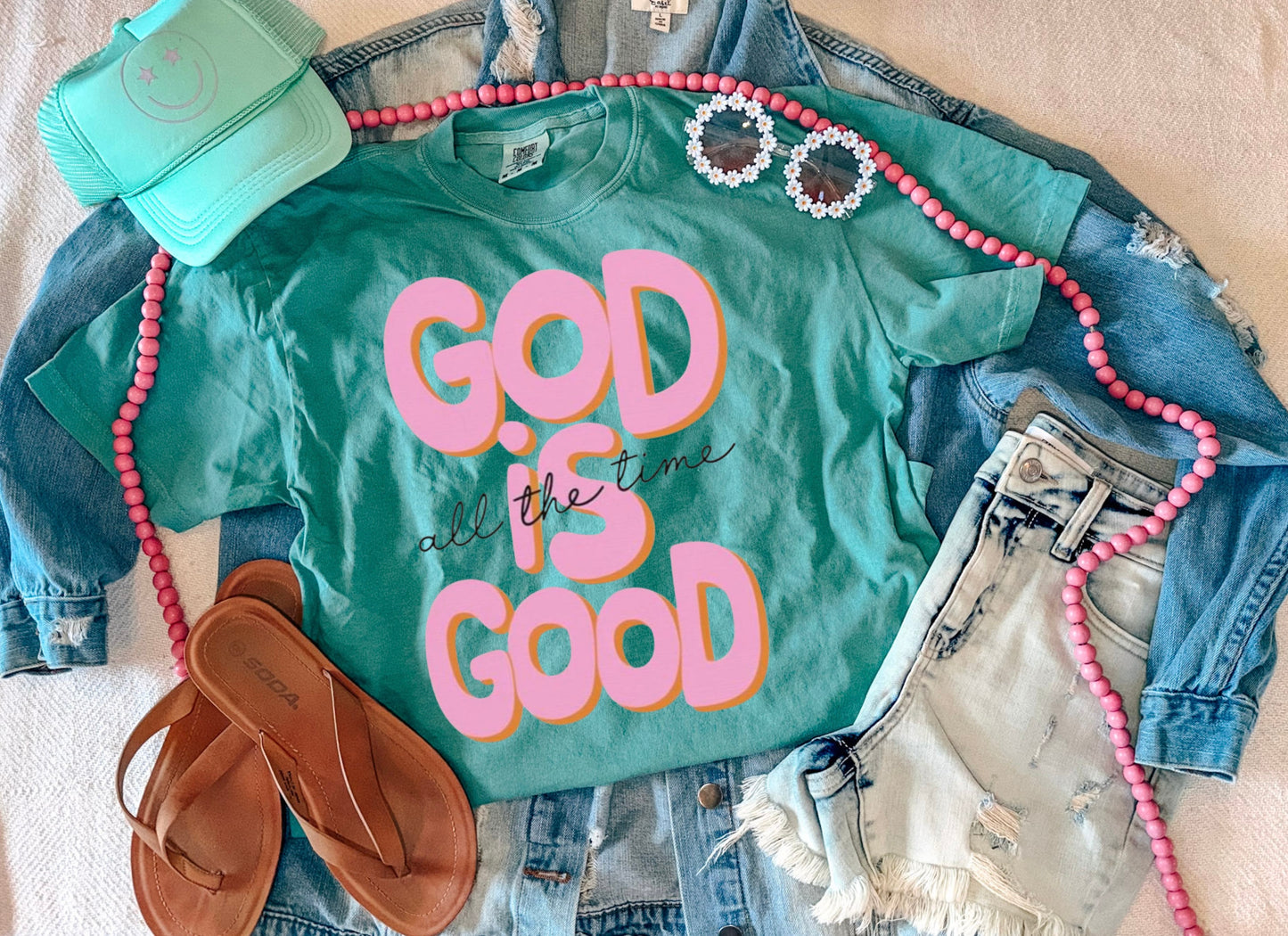 GOD IS GOOD TEE (SEAFOAM)