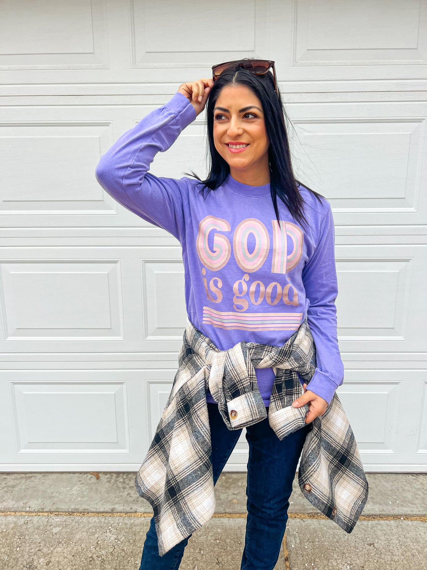 GOD IS GOOD LONG SLEEVE (VIOLET)