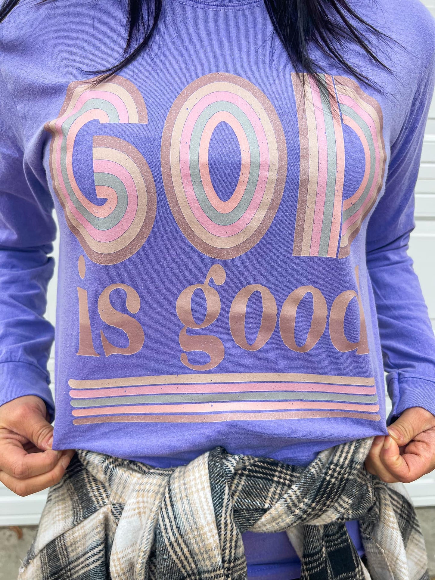 GOD IS GOOD LONG SLEEVE (VIOLET)