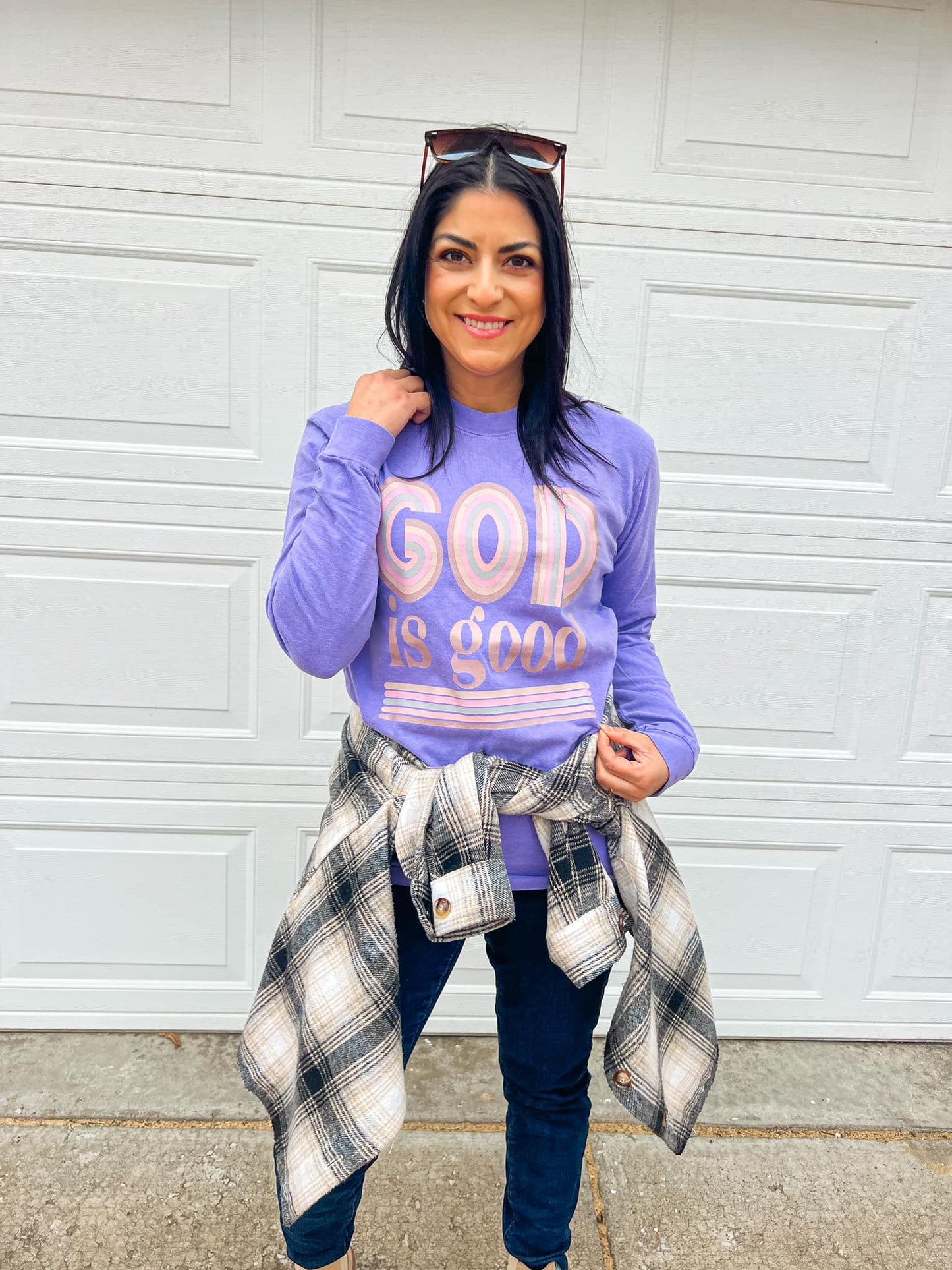 GOD IS GOOD LONG SLEEVE (VIOLET)