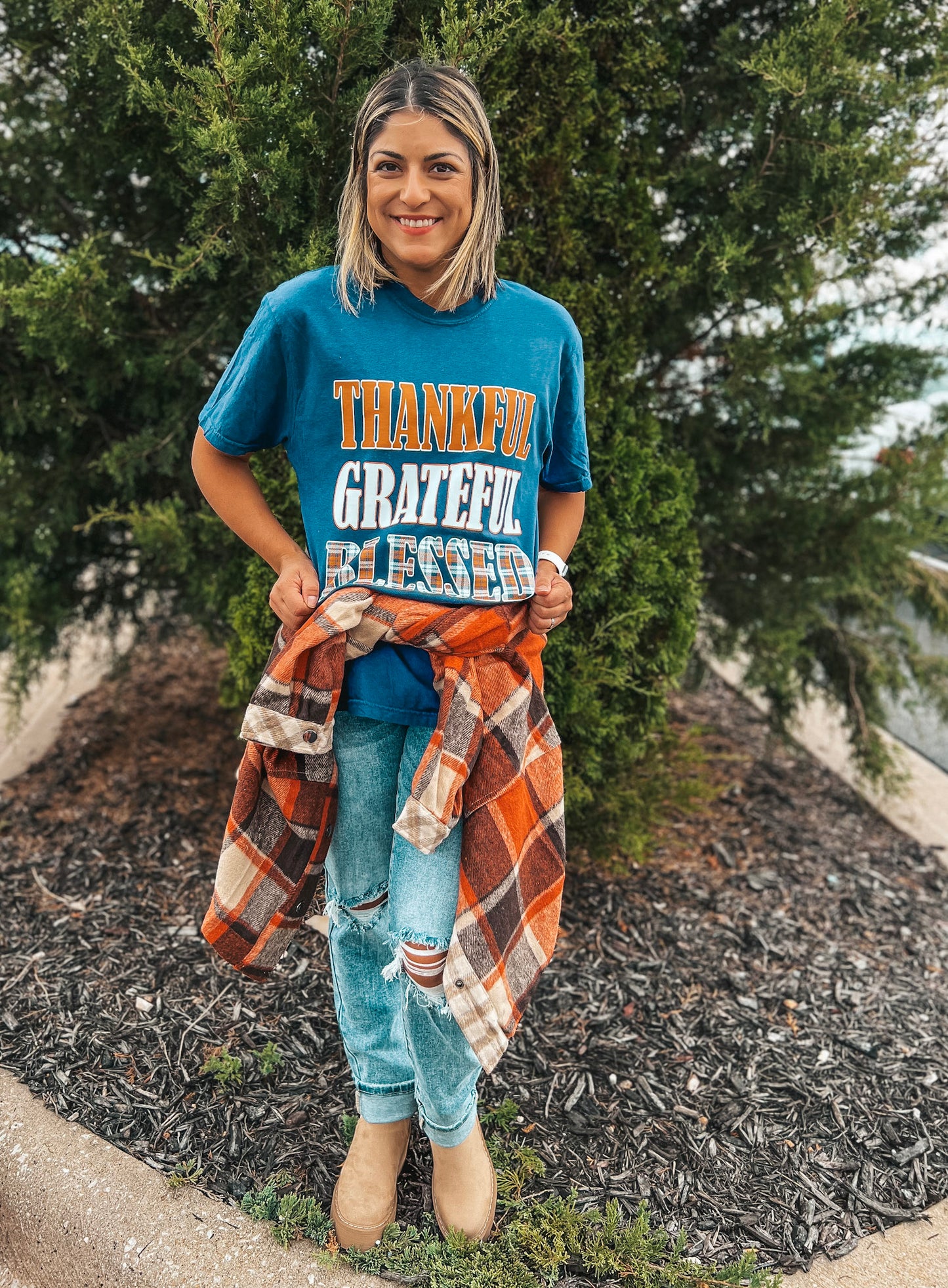 THANKFUL GRATEFUL BLESSED TEE