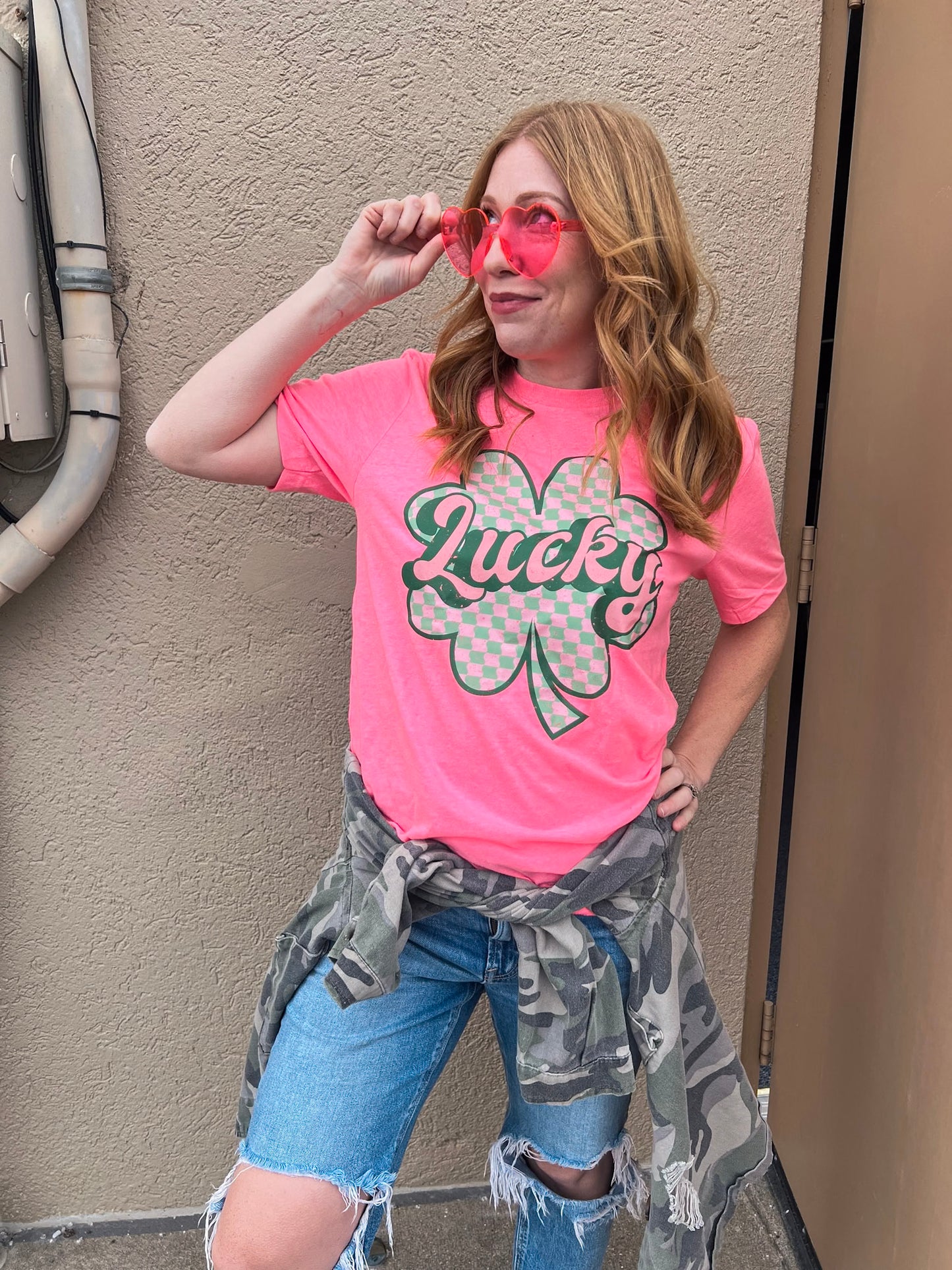 PINK LUCKY TEE (PINK BC)