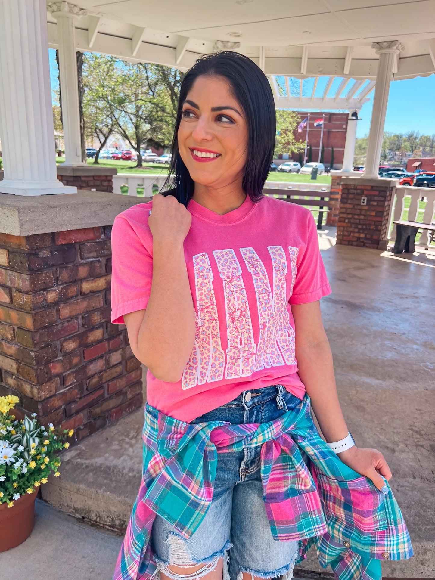 PINK MAMA LEOPARD TEE