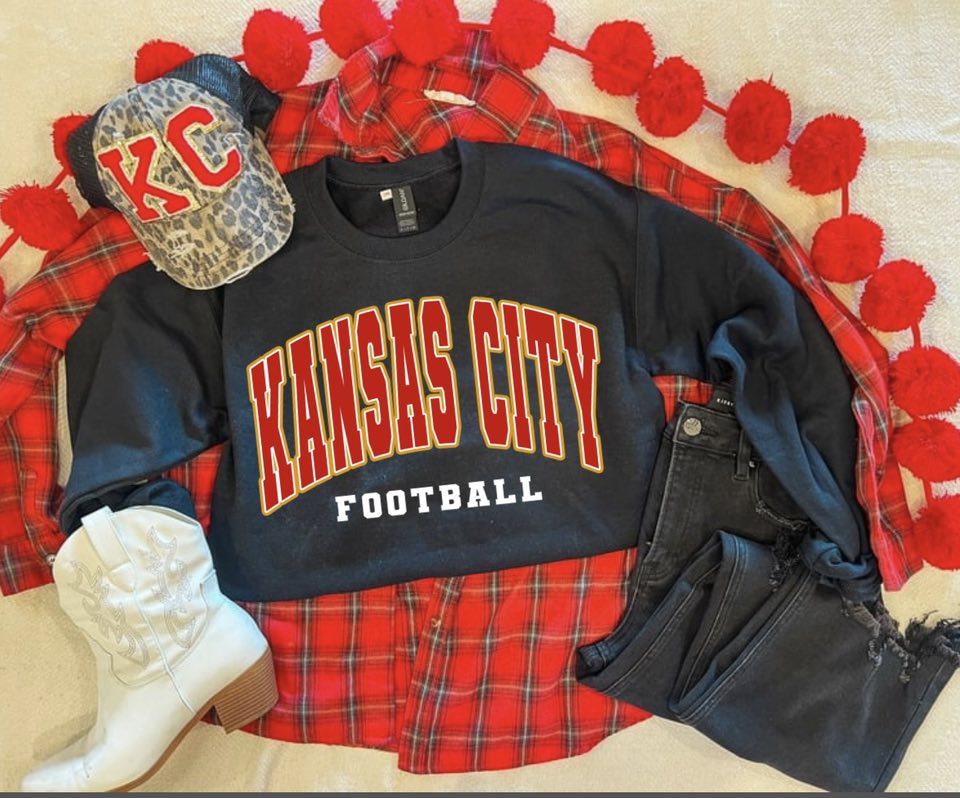 KANSAS CITY FOOTBALL BASIC SWEATSHIRT (BLACK)
