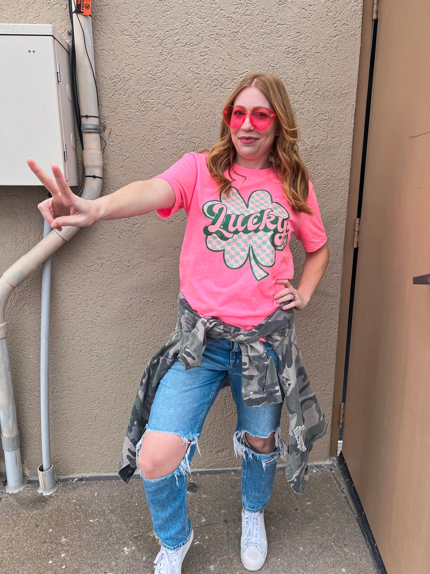 PINK LUCKY TEE (PINK BC)
