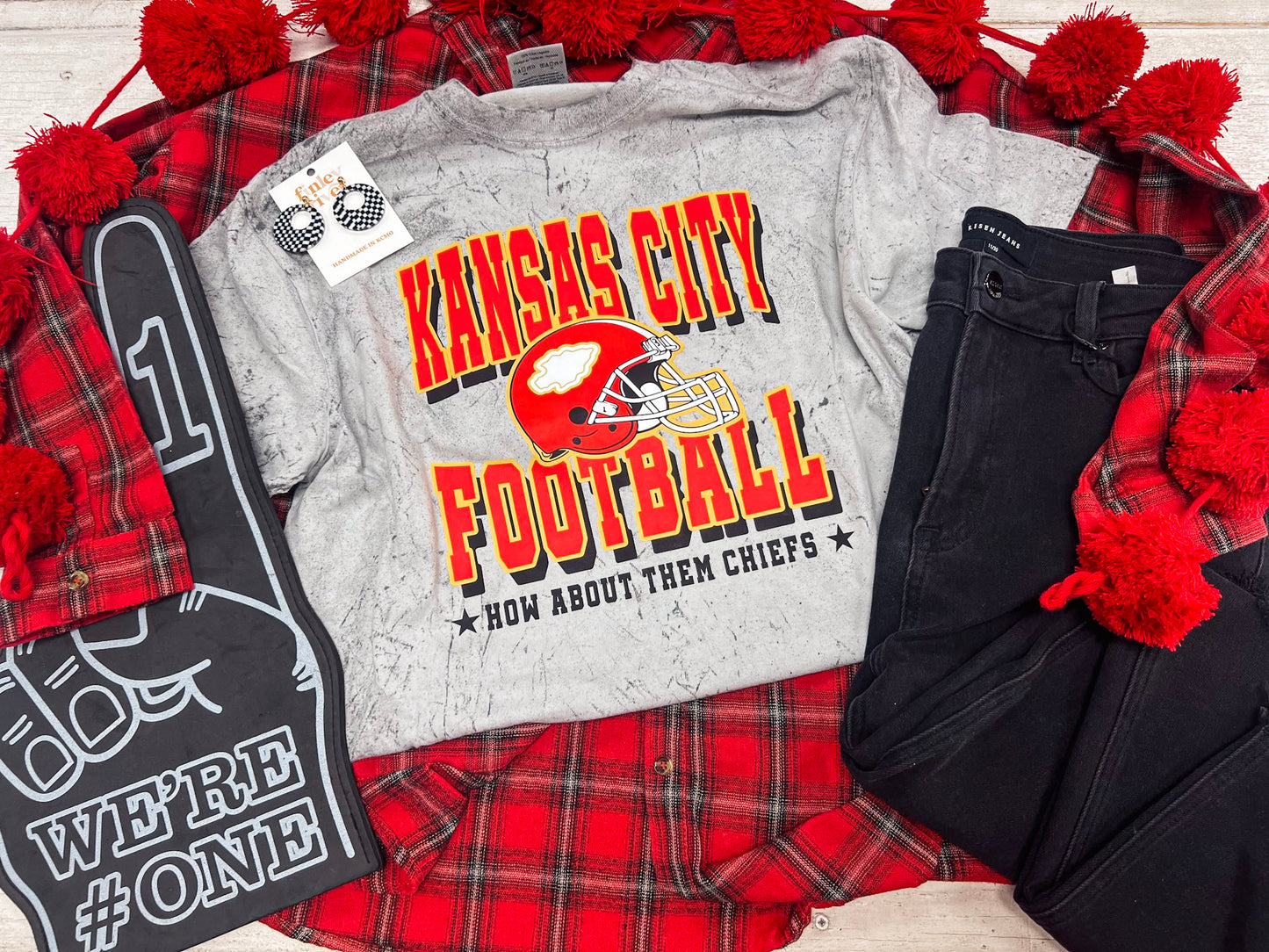 HOW BOUT THEM CHIEFS TEE (GREY COLORBLAST)