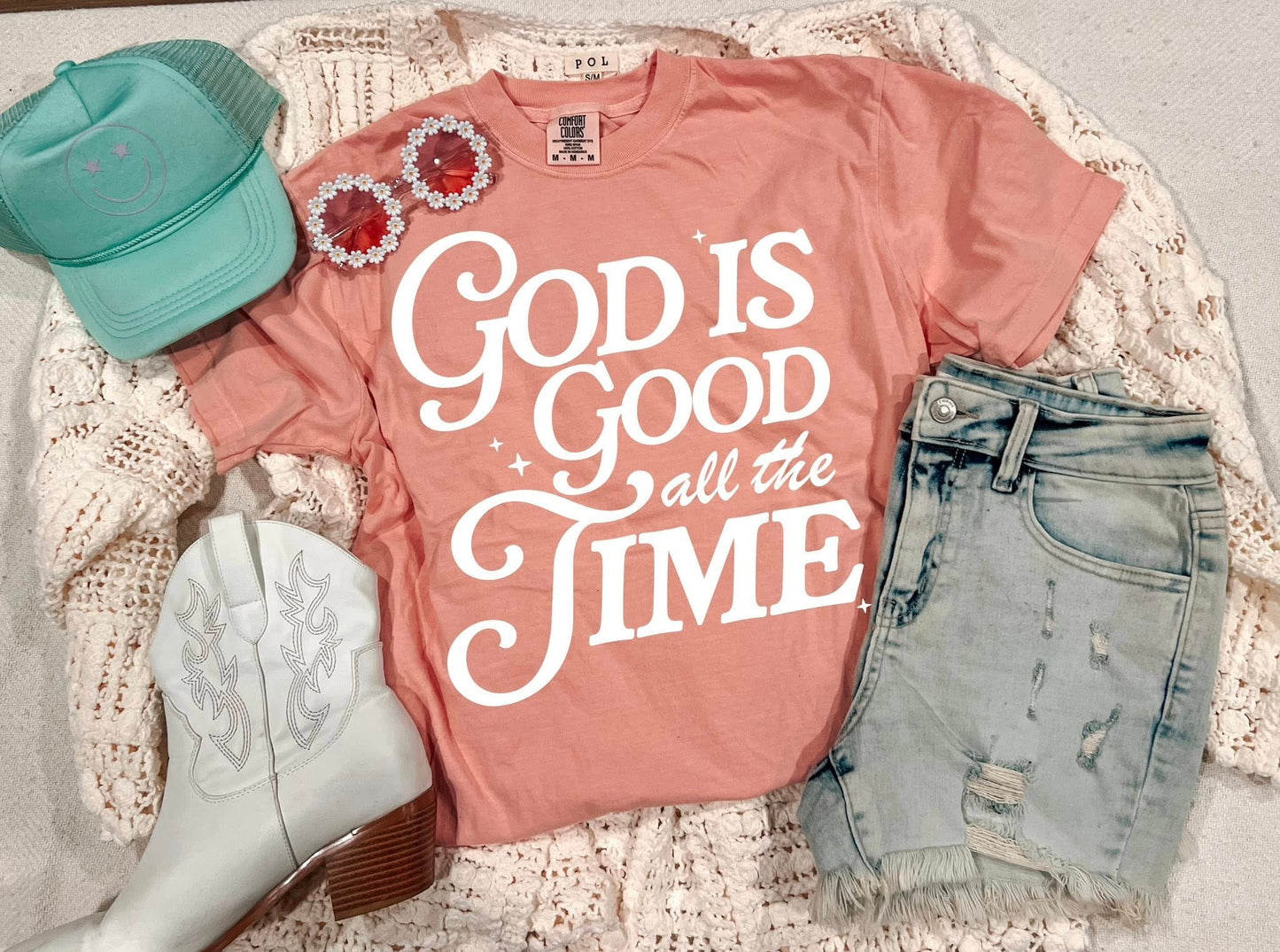 GOD IS GOOD ALL THE TIME TEE (PEACH)