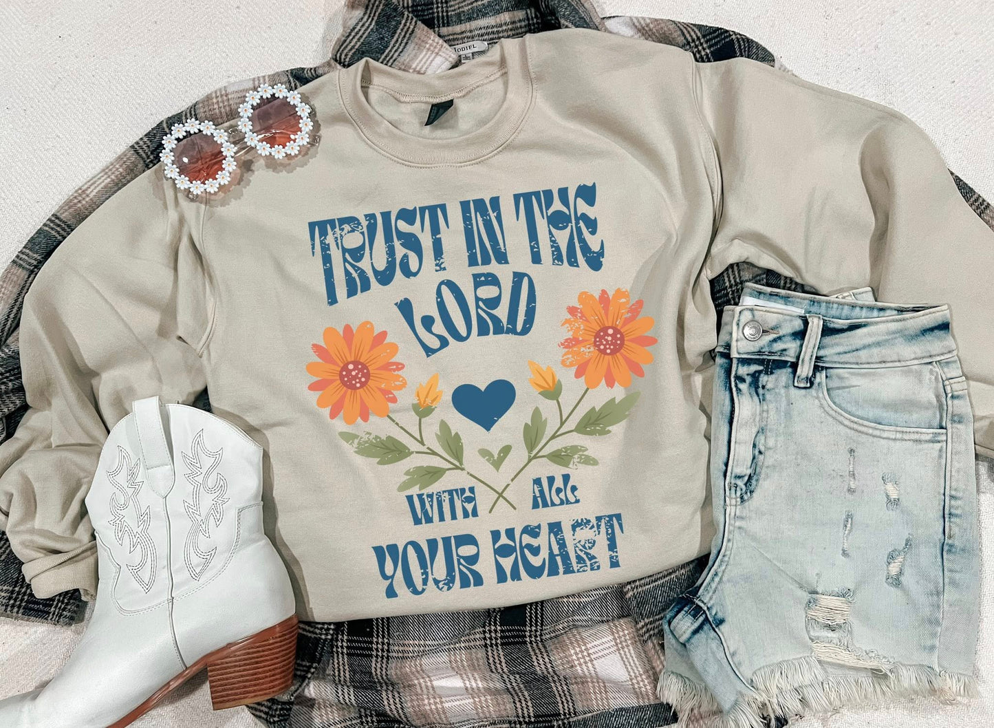 TRUST IN THE LORD SWEATSHIRT (SAND)