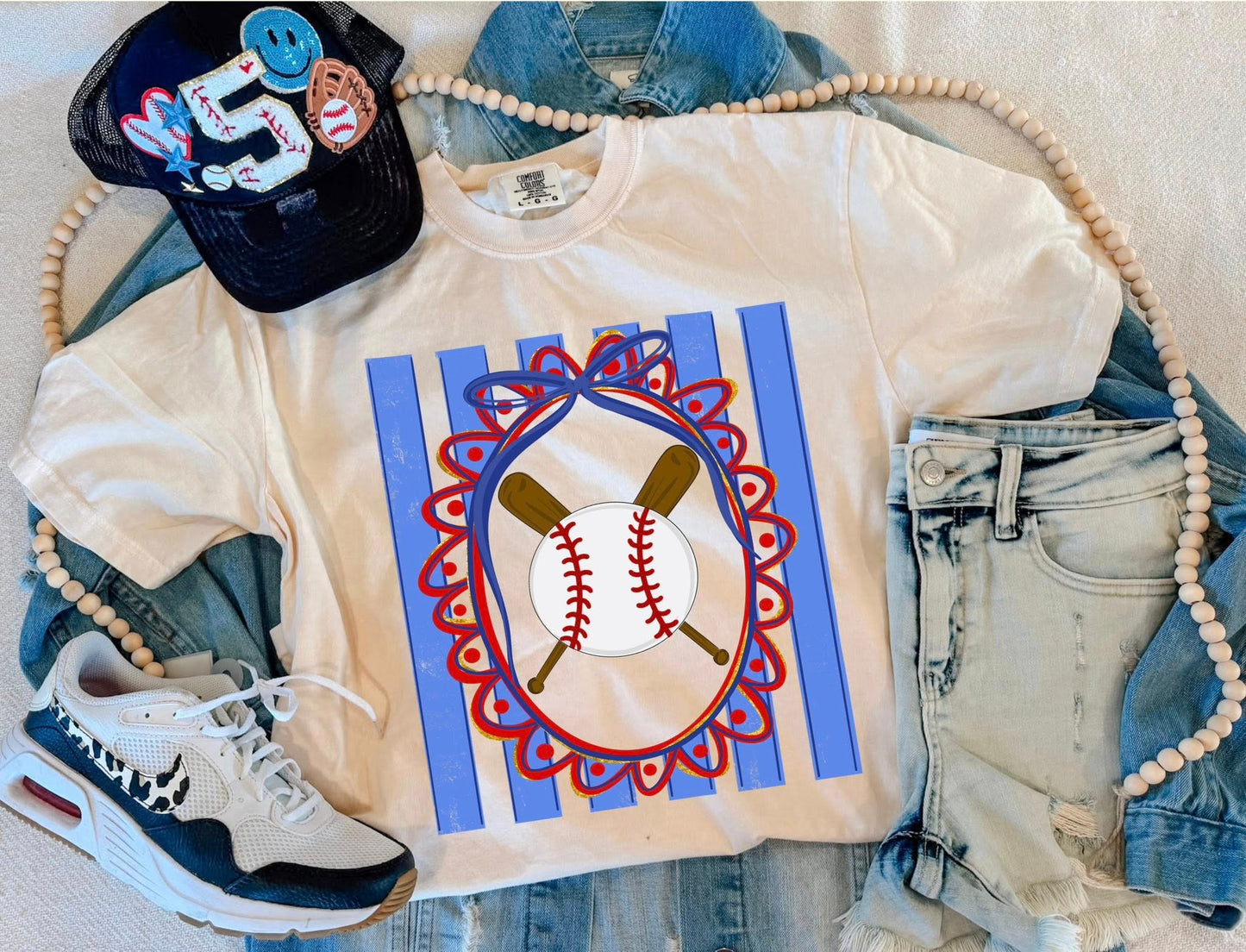FUN BASEBALL TEE (IVORY)