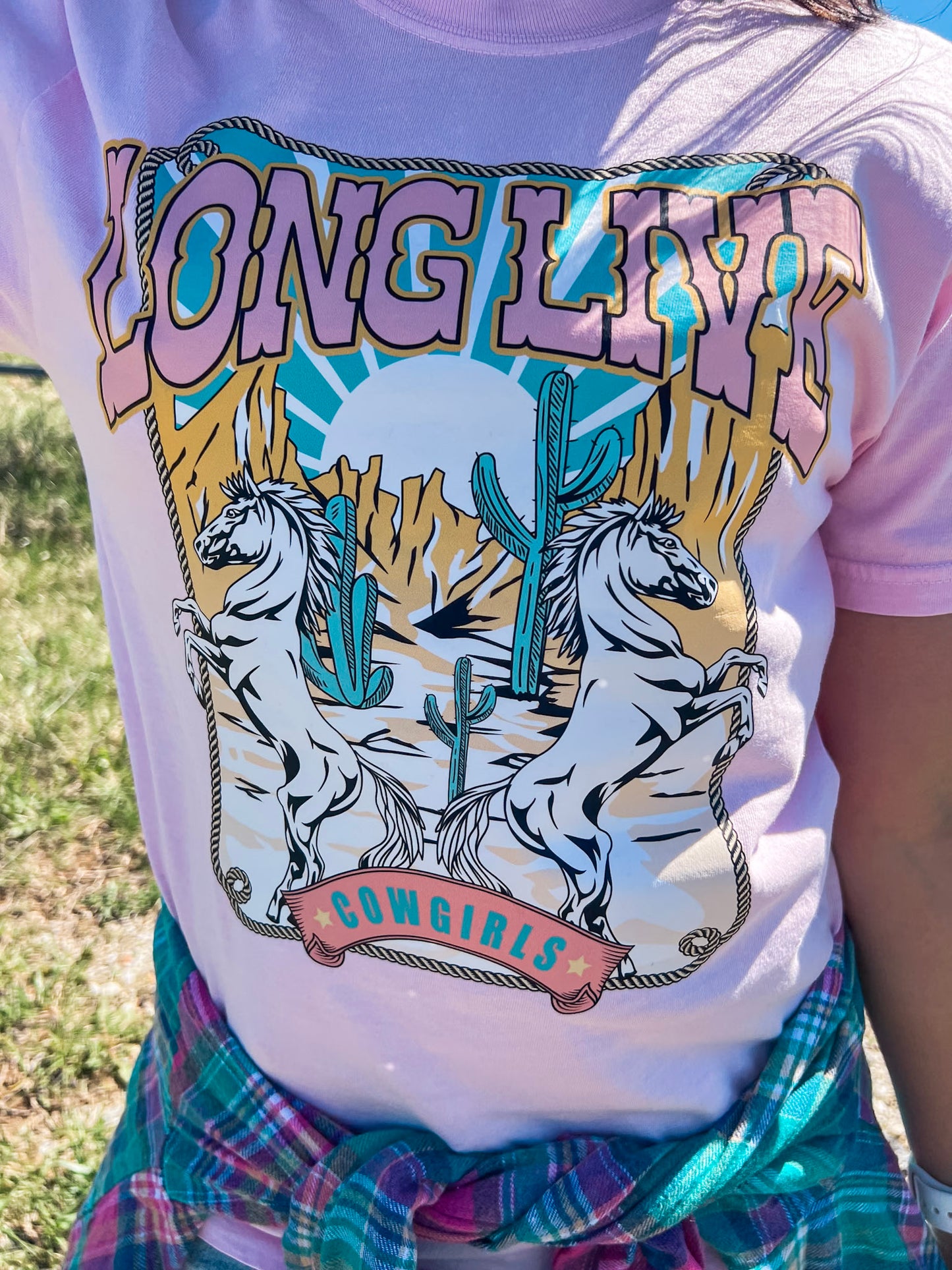 LIGHT PINK LONG LIVE COWGIRLS