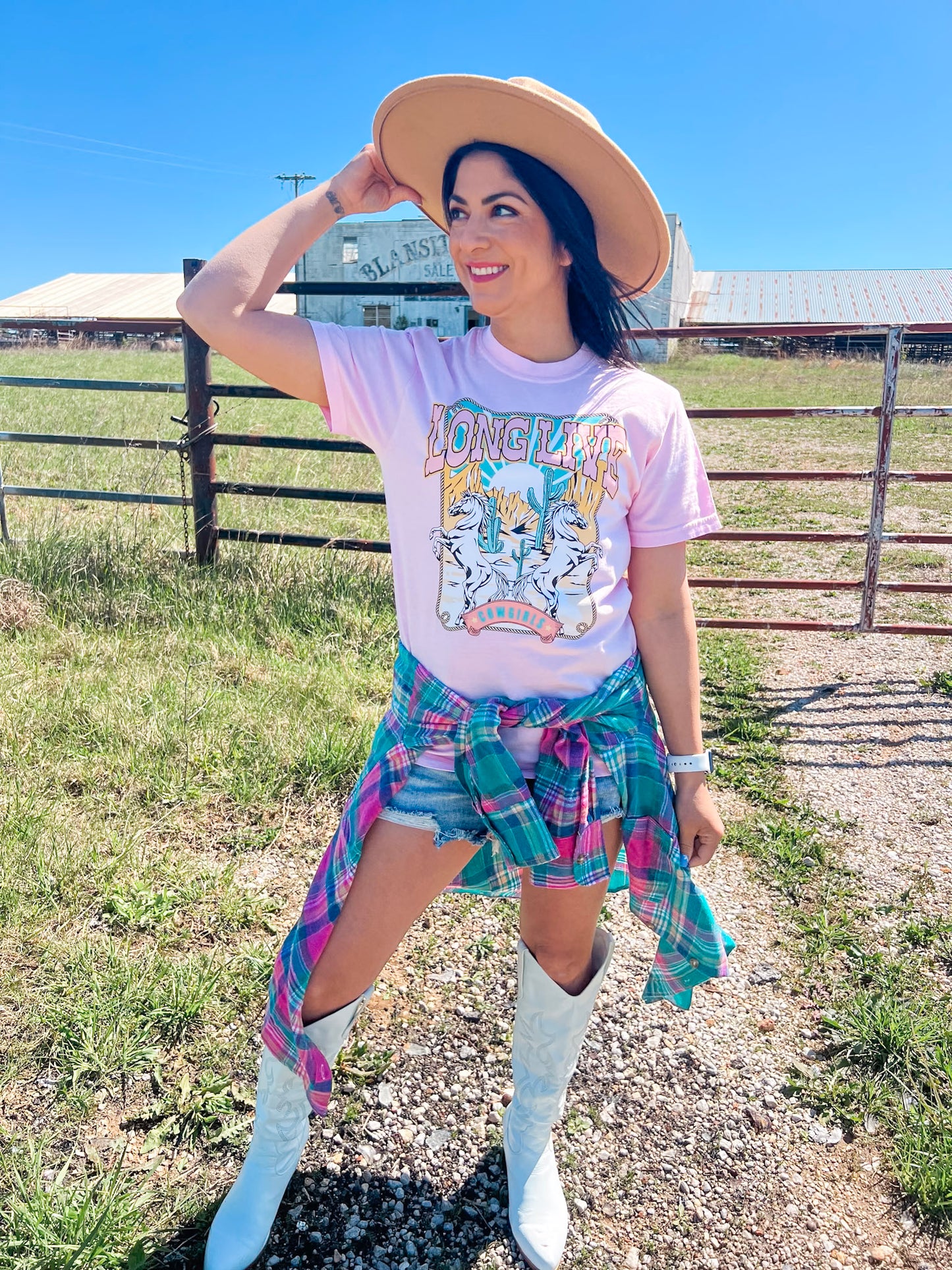 LIGHT PINK LONG LIVE COWGIRLS