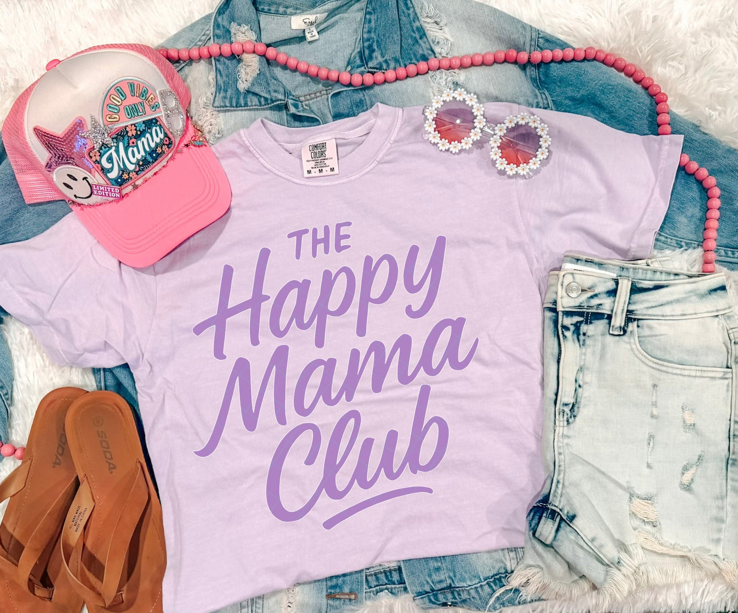 HAPPY MAMA CLUB TEE (ORCHID)