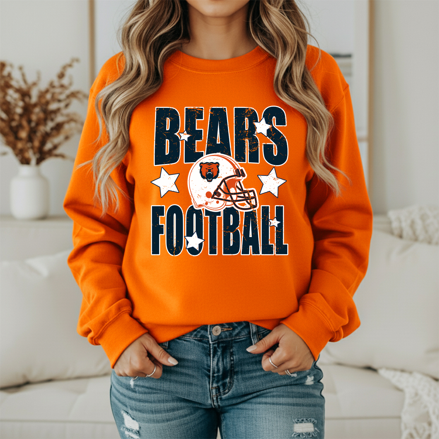 BEARS FOOTBALL NEW STARS SWEATSHIRT (ORANGE)