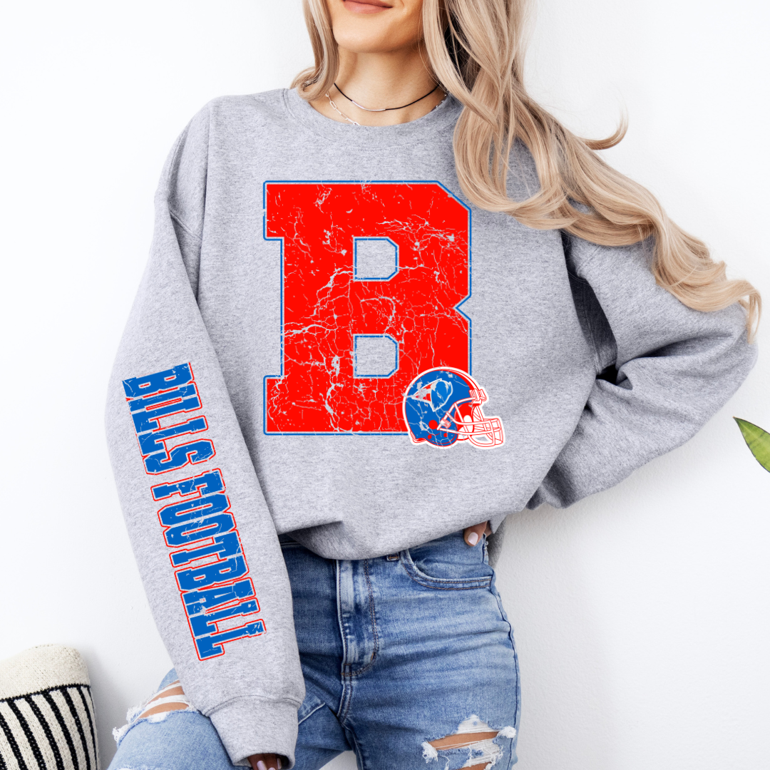 BILLS VARSITY SLEEVE SWEATSHIRT (S. GREY)