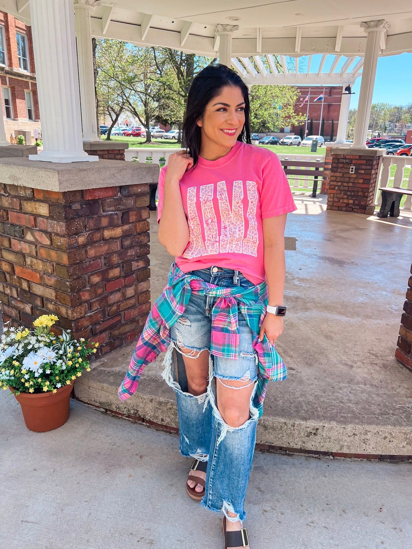 PINK MAMA LEOPARD TEE