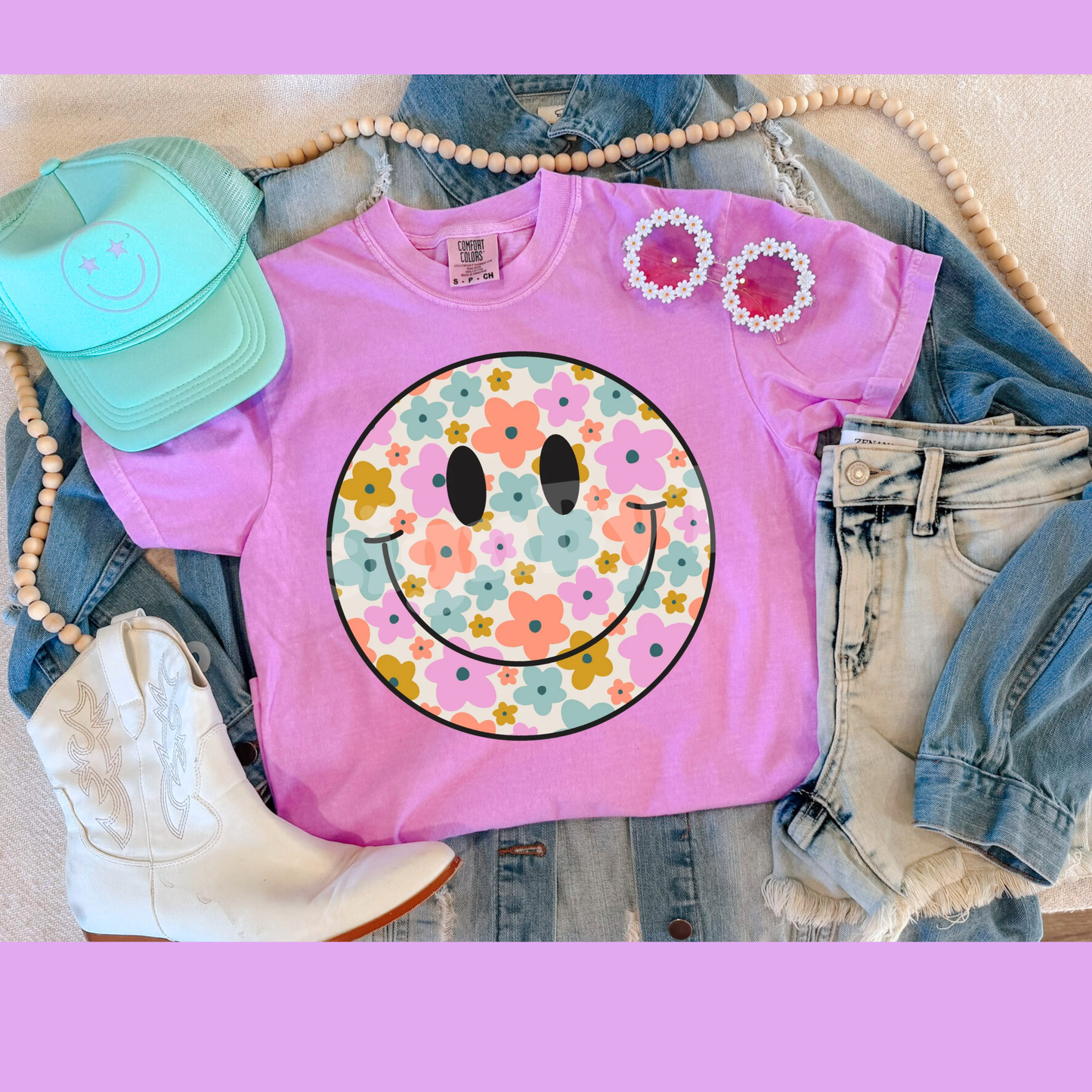 SPRING HAPPY TEE (N VIOLET)