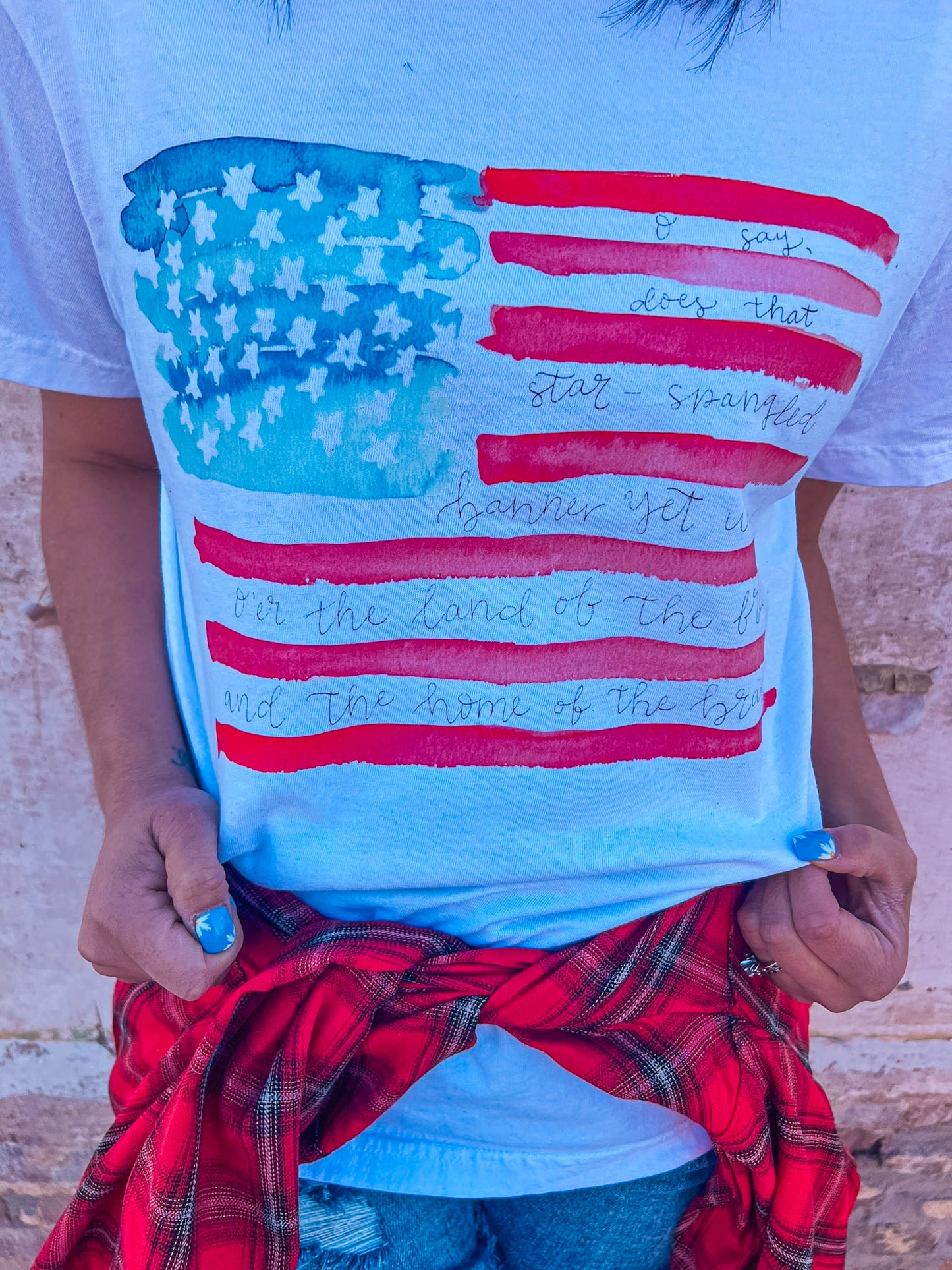 WATERCOLOR FLAG TEE