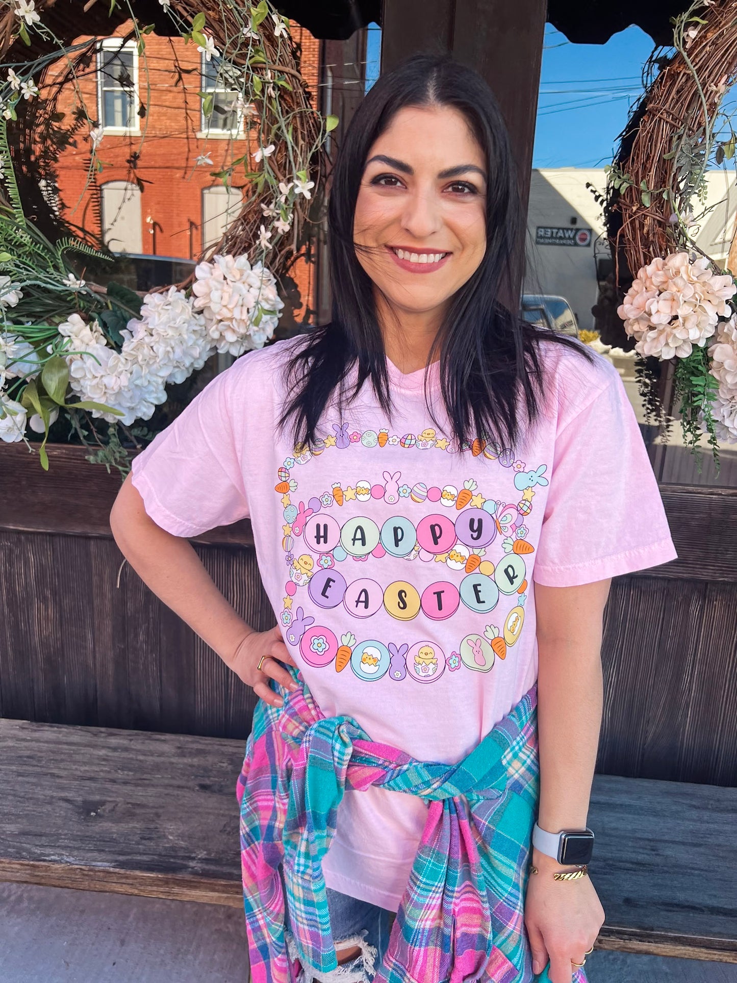 HAPPY EASTER BRACELET TEE (BLOSSOM)