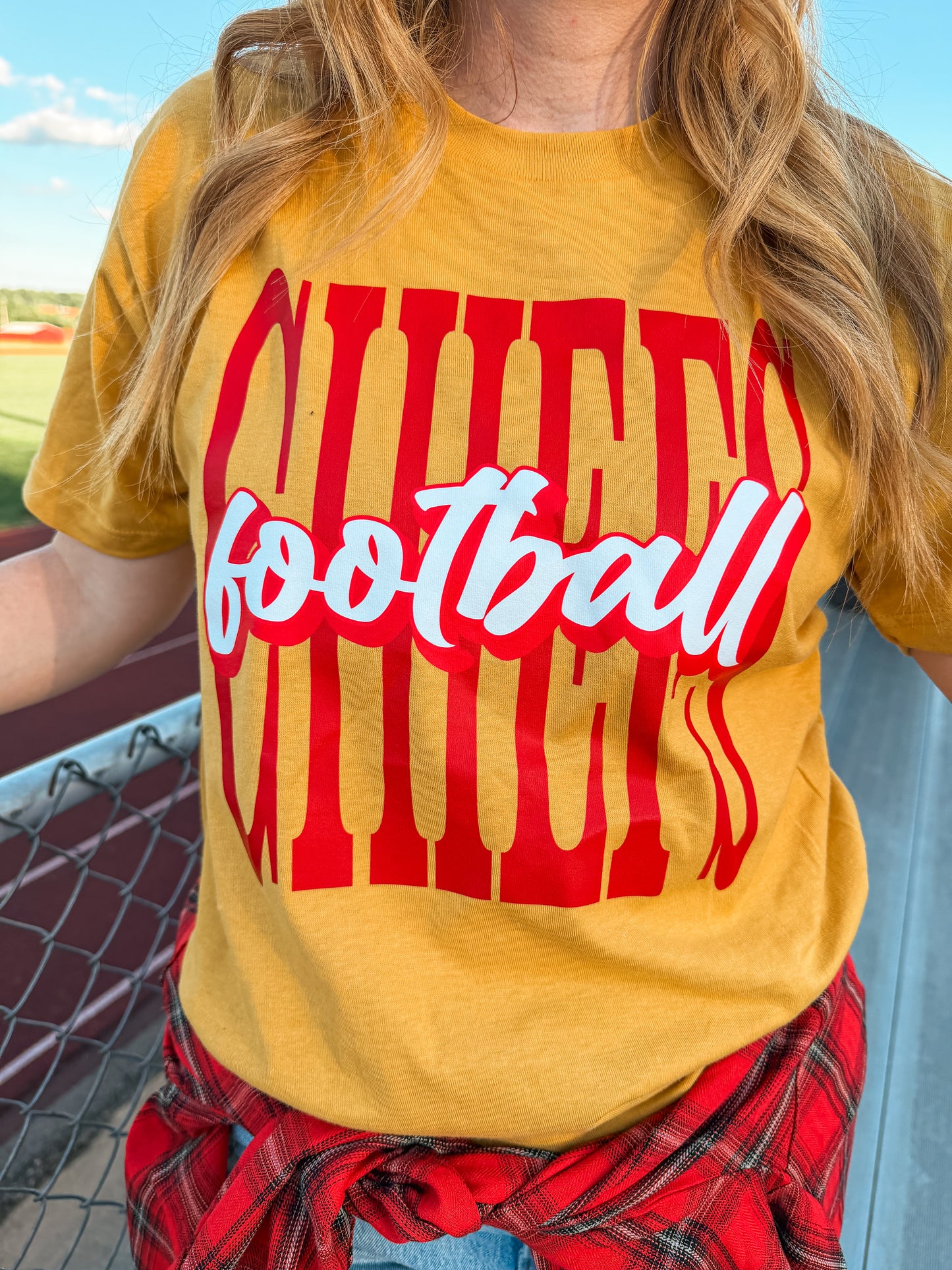CHIEFS FOOTBALL TEE (MUSTARD)