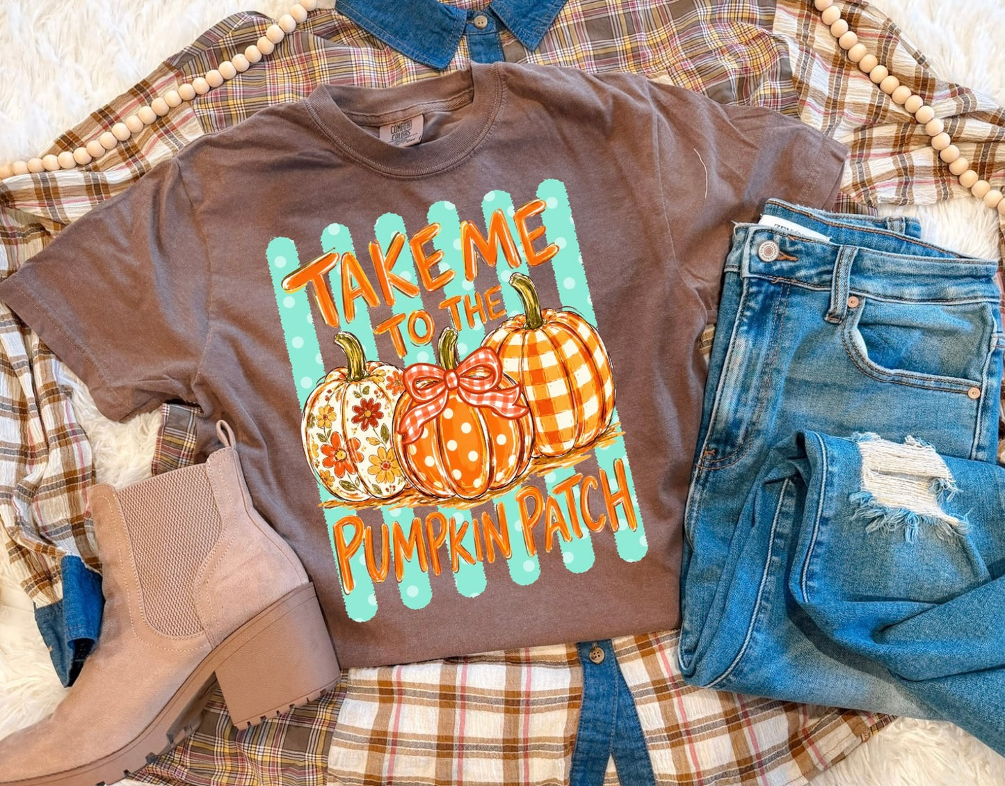 TAKE ME TO THE PUMPKIN PATCH TEE (ESPRESSO)