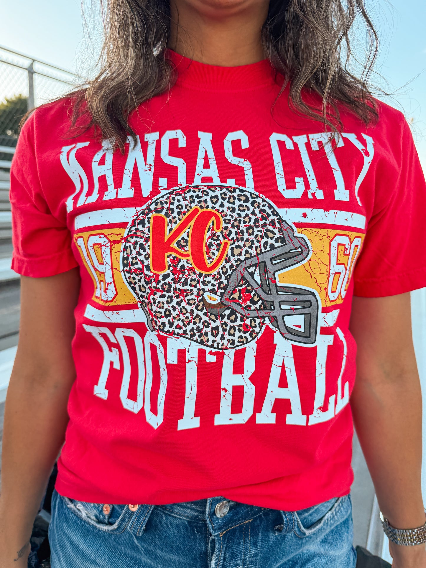 KANSAS CITY FOOTBALL TRENDY BLOCK (RED CC)