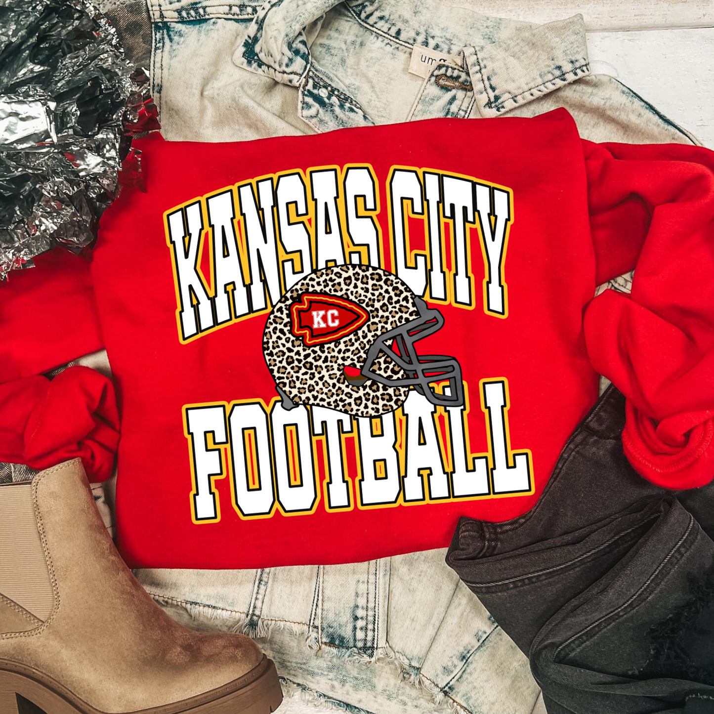 KANSAS CITY FOOTBALL VARSITY BLOCK (RED)