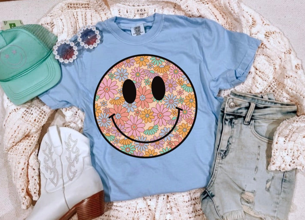 EASTER HAPPY TEE (CHAMBRAY)