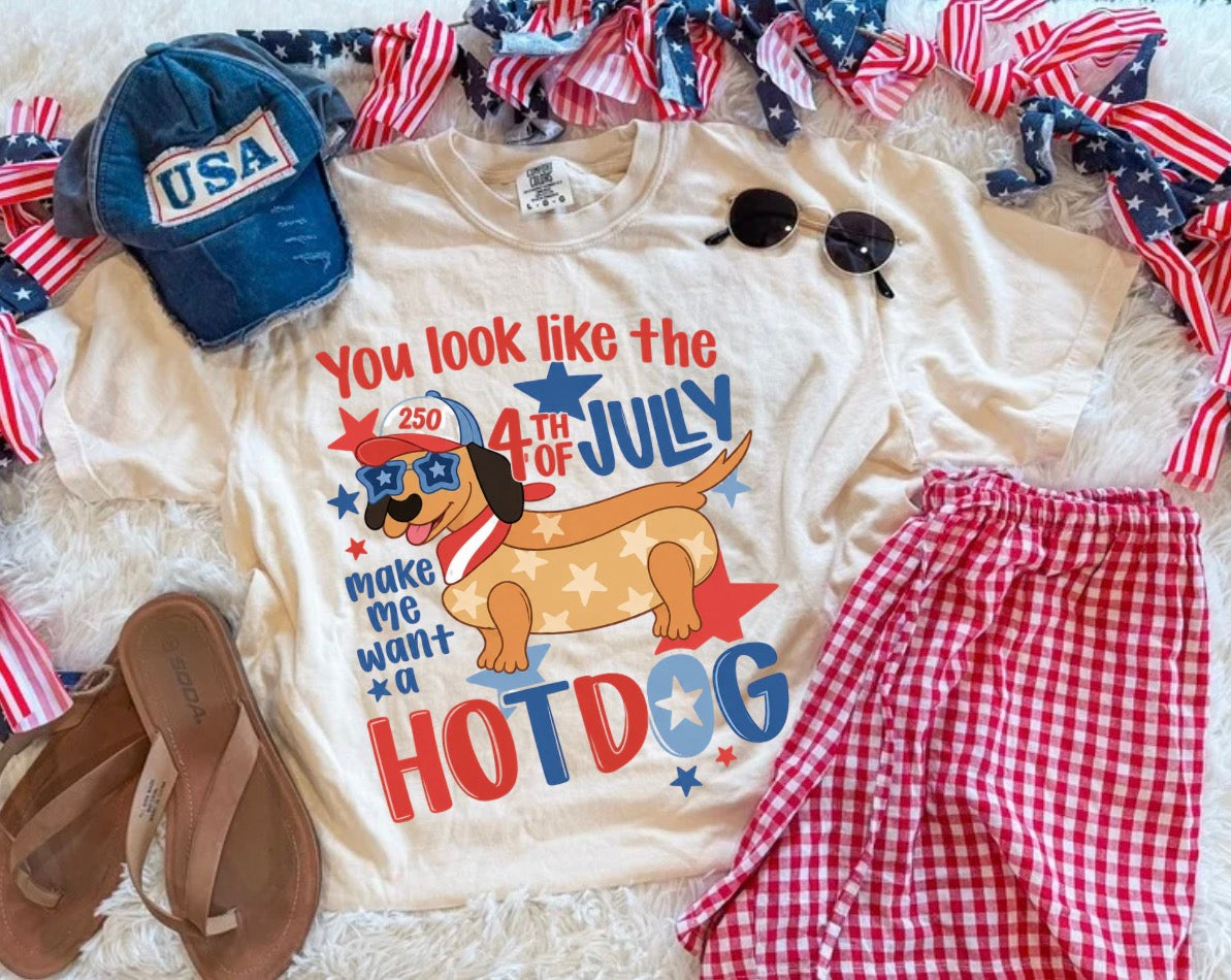 YOU LOOK LIKE THE FOURTH OF JULY TEE (IVORY)