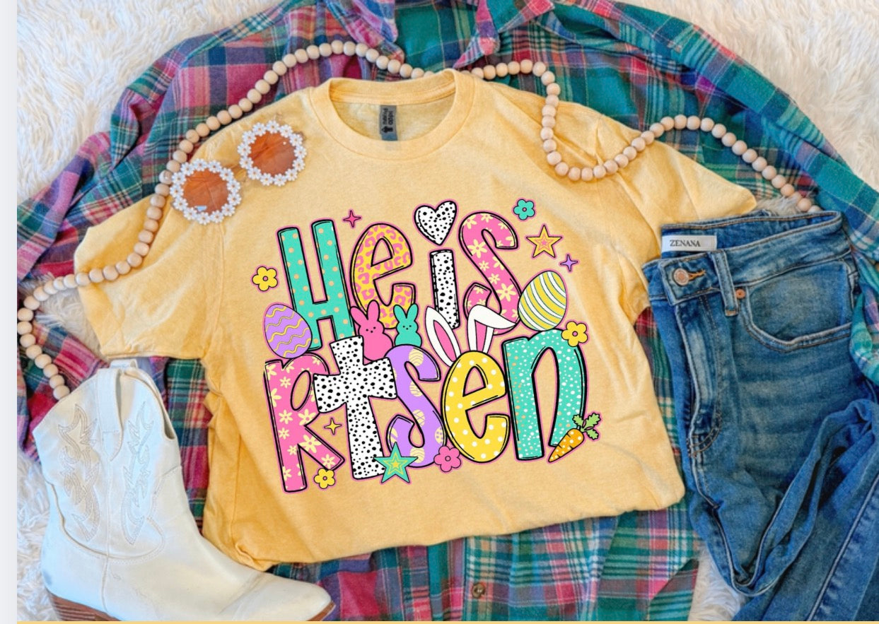 HE IS RISEN TEE (YELLOW)