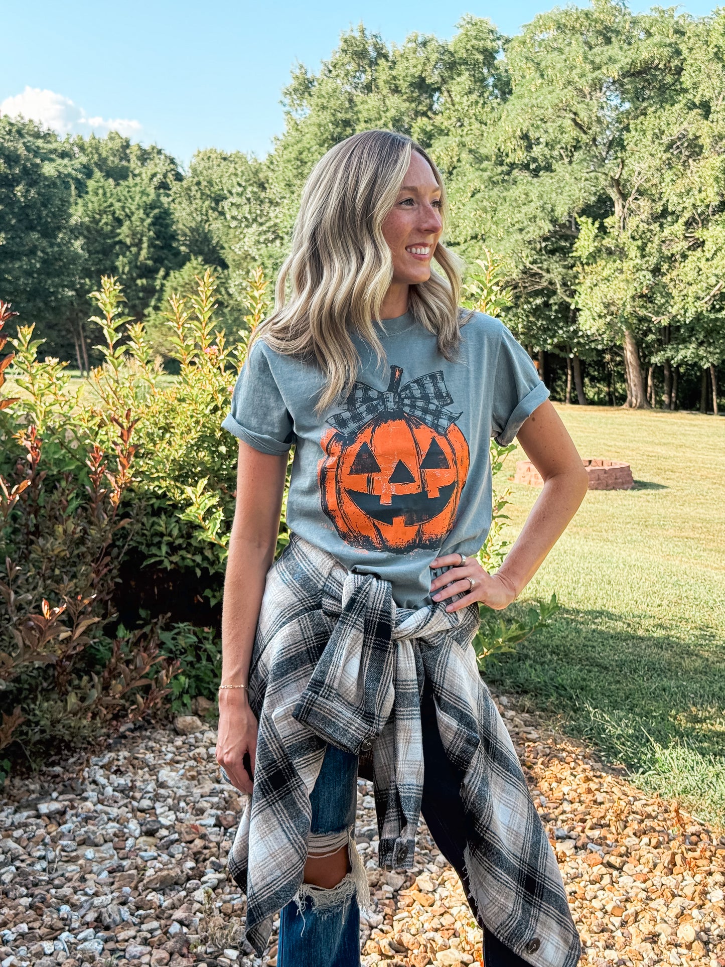JACKOLANTERN TEE (GREY CC)