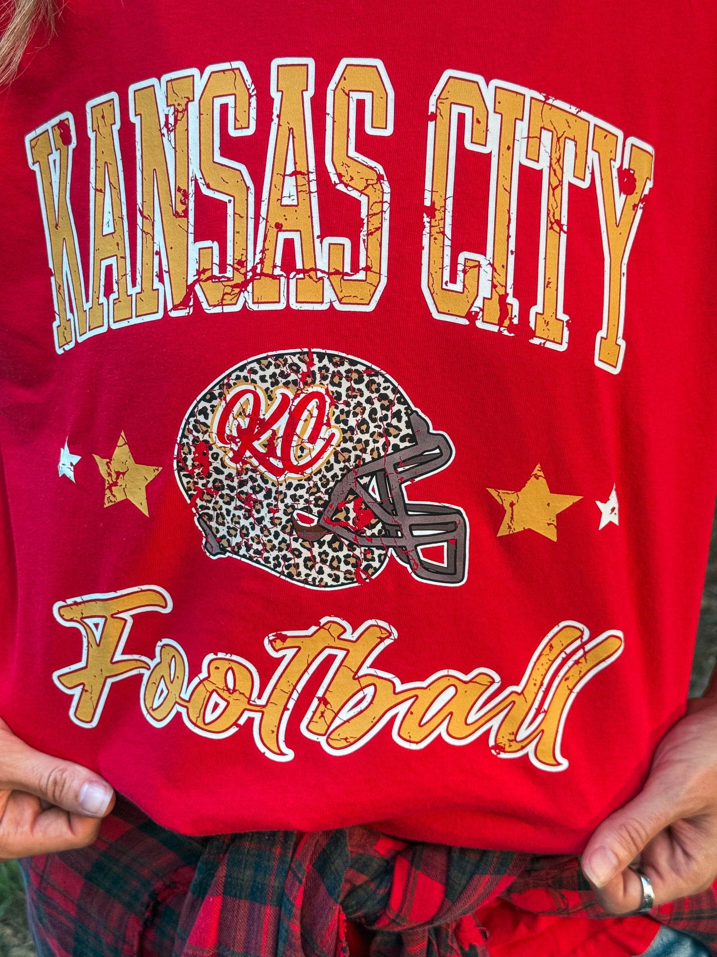 KANSAS CITY FOOTBALL VINTAG TEE (RED CC)