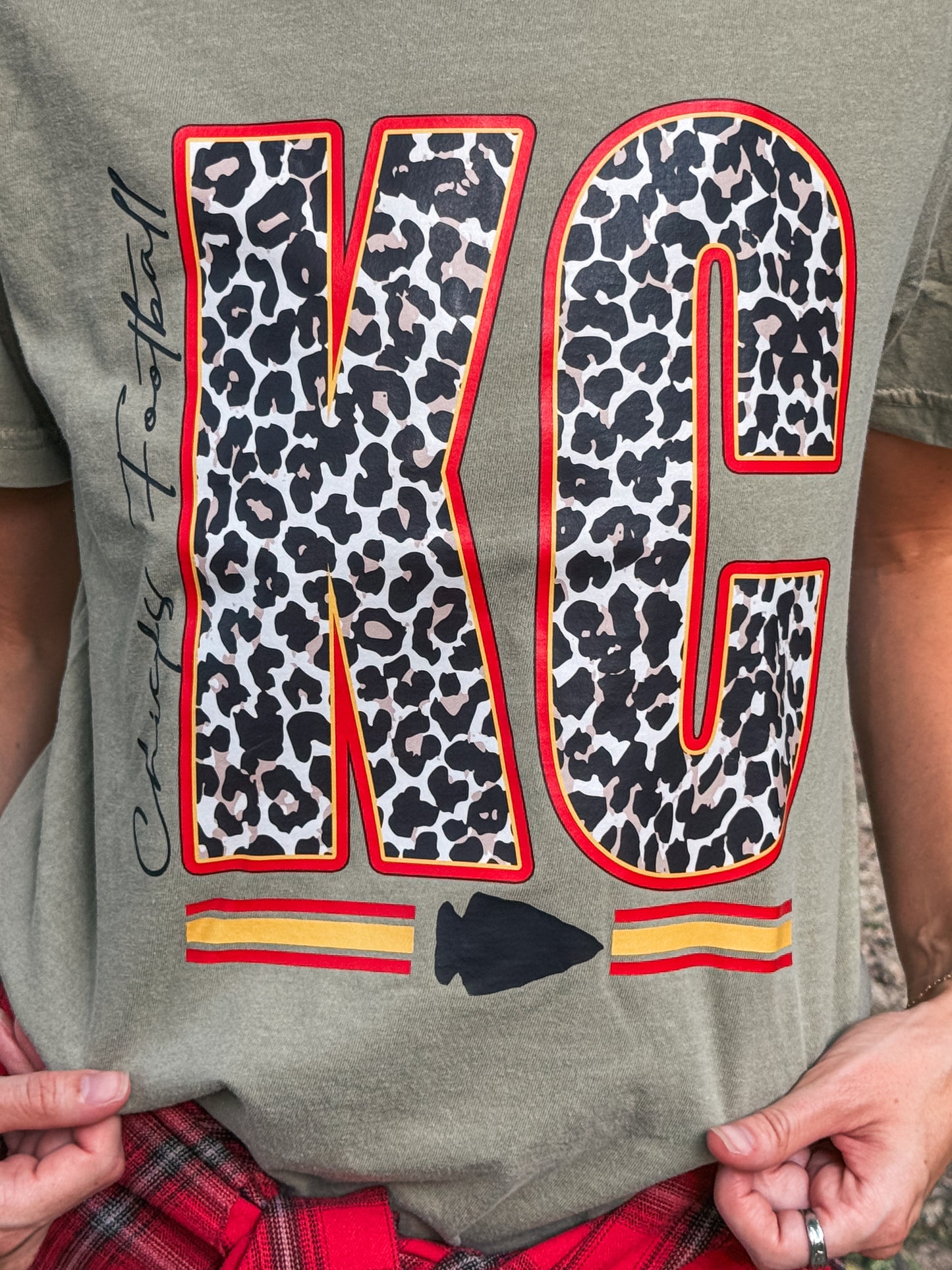 KC LEOPARD TEE (KHAKI CC)