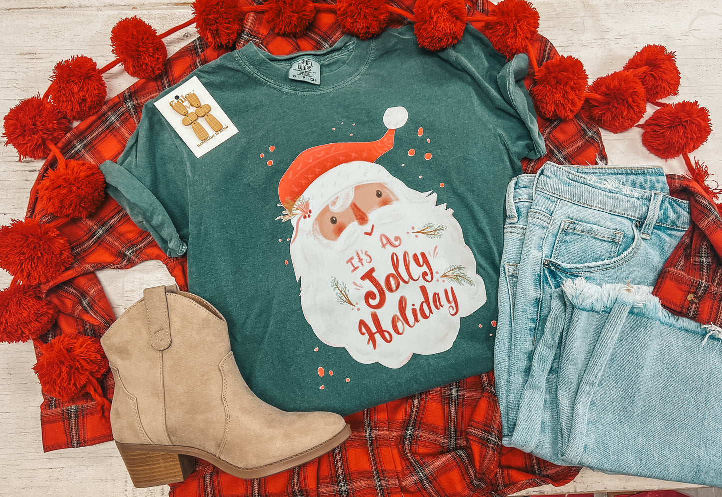 ITS A JOLLY HOLIDAY TEE (BLUE SPURCE CC)