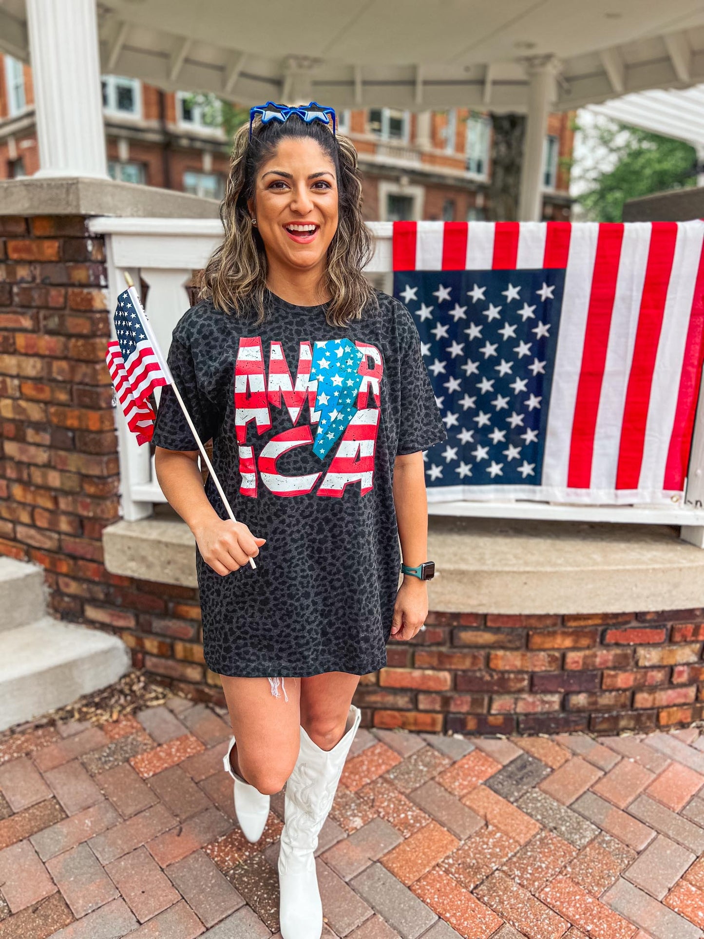 AMERICA LEOPARD TEE